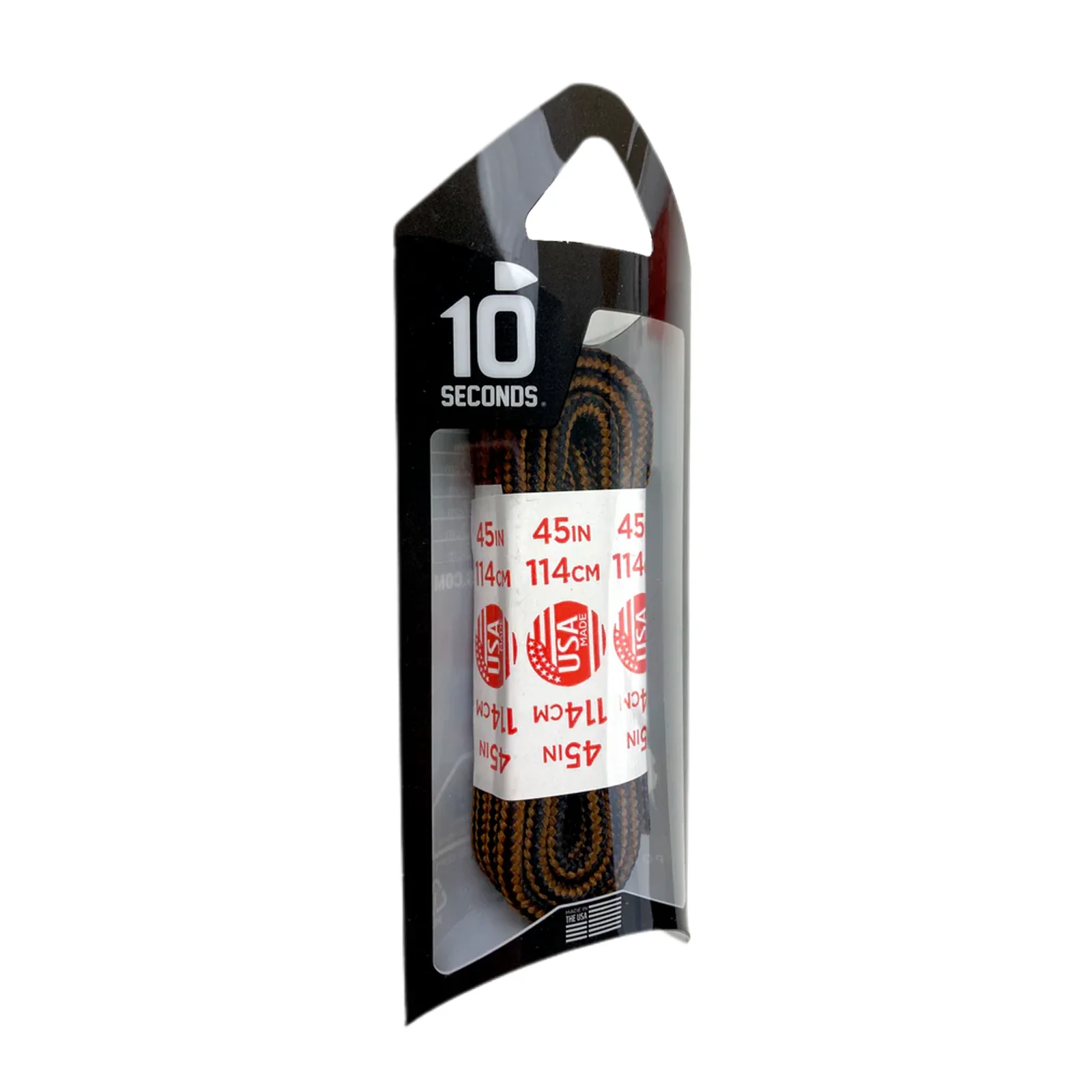 10 Seconds Athletic Hiker Shoelace - Chestnut/Black - Image 2