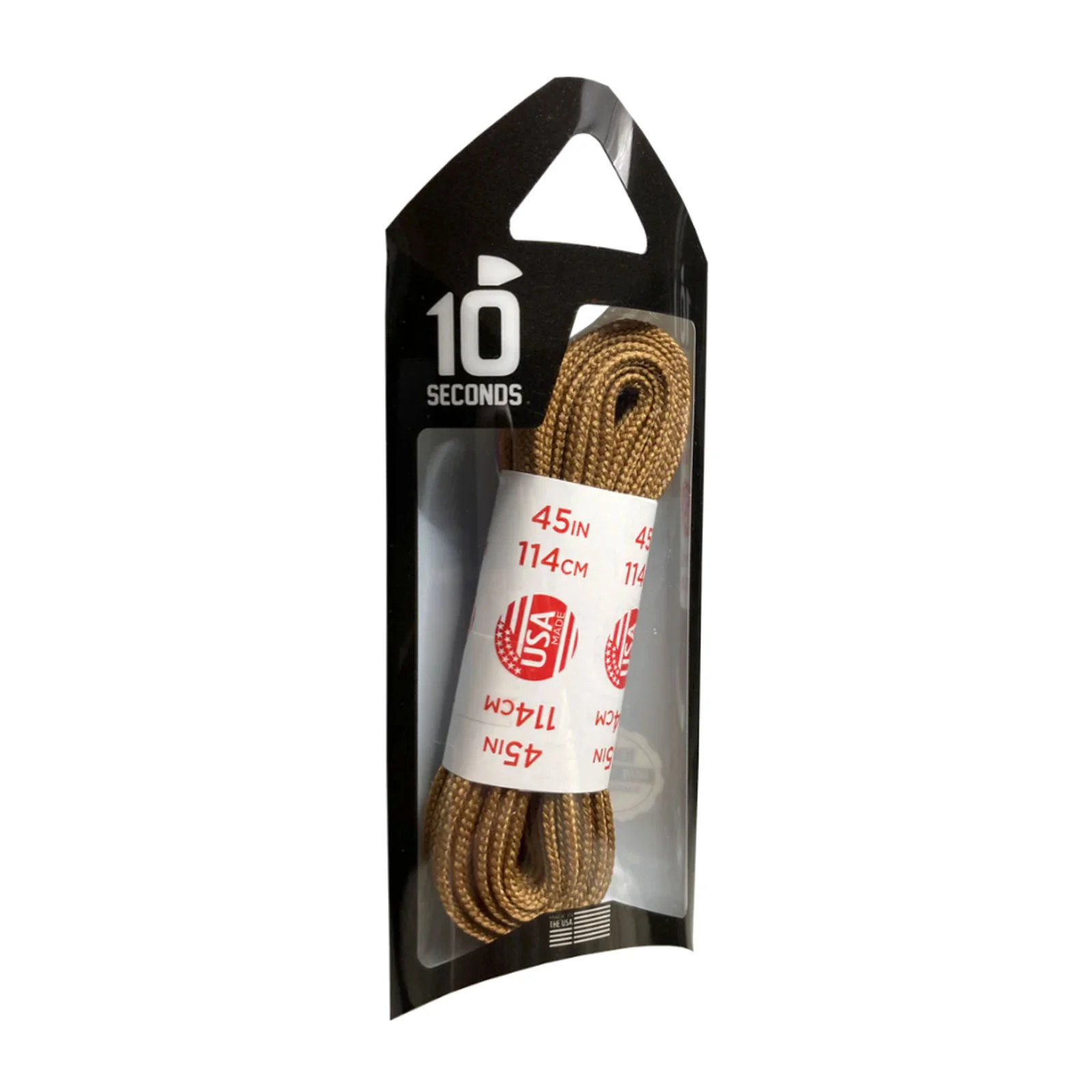 10 Seconds Flat Nylon Shoelace - Dark Tan - Image 2