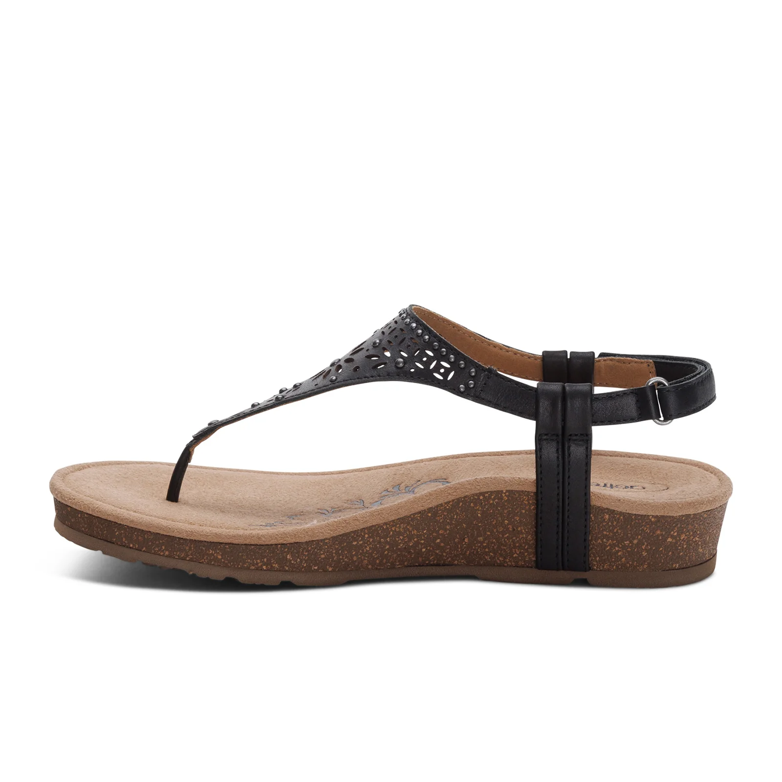 Aetrex Evelyn Backstrap Sandal (Women) - Black - Image 2