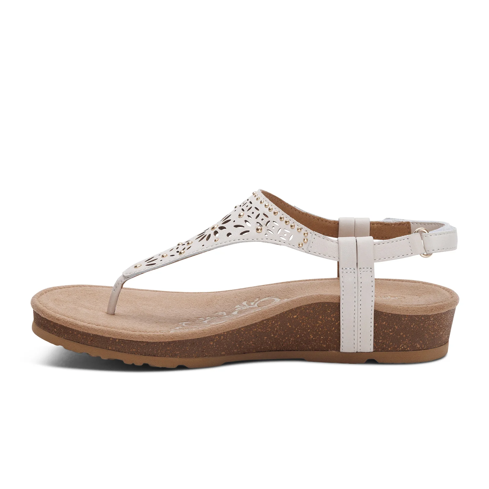 Aetrex Evelyn Backstrap Sandal (Women) - Ivory - Image 2