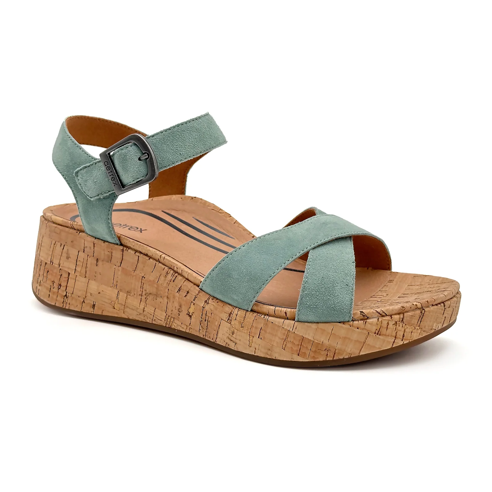 Aetrex Flora Wedge Sandal (Women) - Sage - Image 3