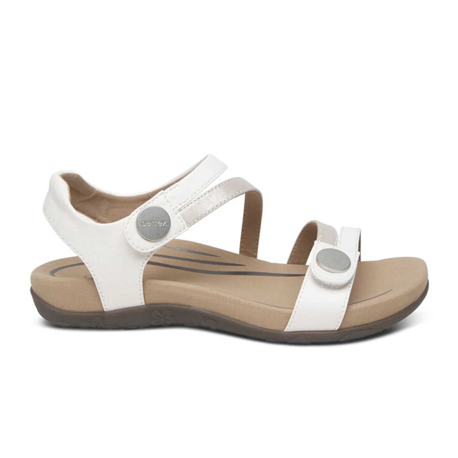 Aetrex Jess Backstrap Sandal (Women) - White