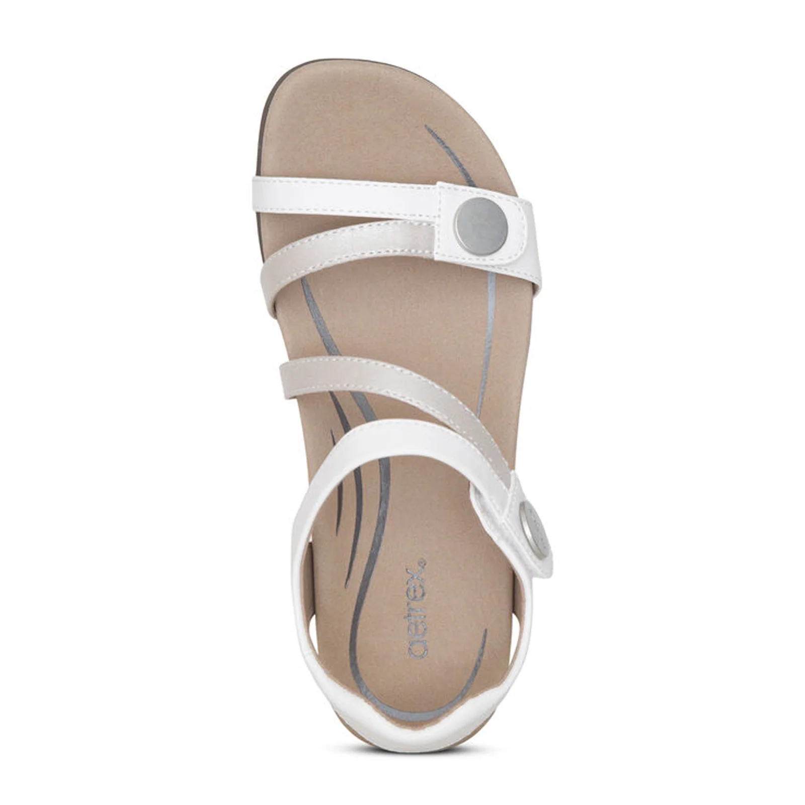 Aetrex Jess Backstrap Sandal (Women) - White - Image 5