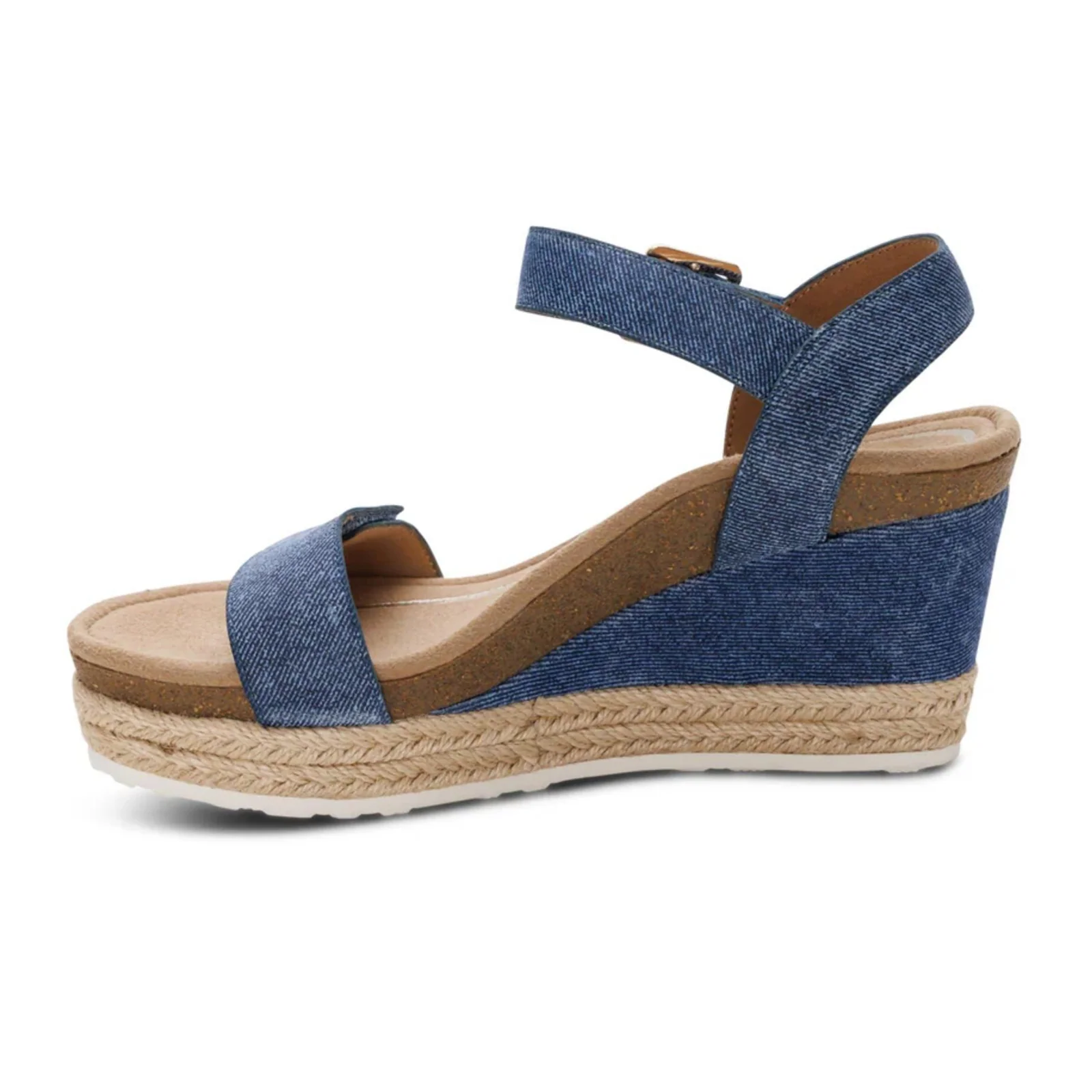 Aetrex Sydney Wedge Sandal (Women) - Denim - Image 2