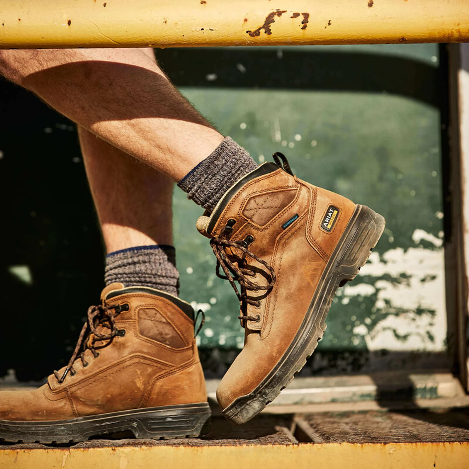 Ariat Turbo 6" Waterproof Carbon Toe Work Boot (Men) - Aged Bark - Image 6