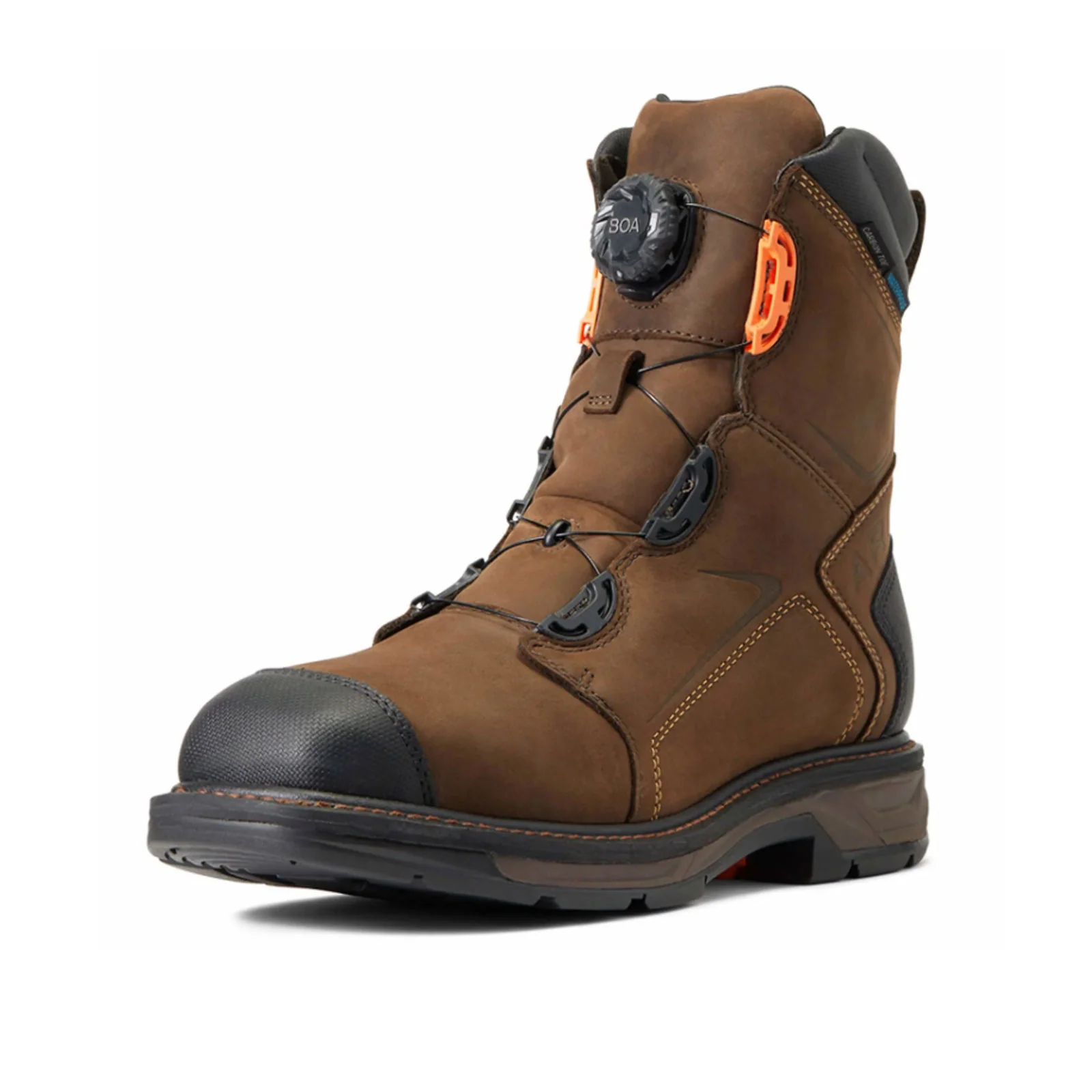 Ariat Workhog XT 8" BOA Waterproof Carbon Toe Western Work Boot (Men) - Chocolate Brown - Image 3