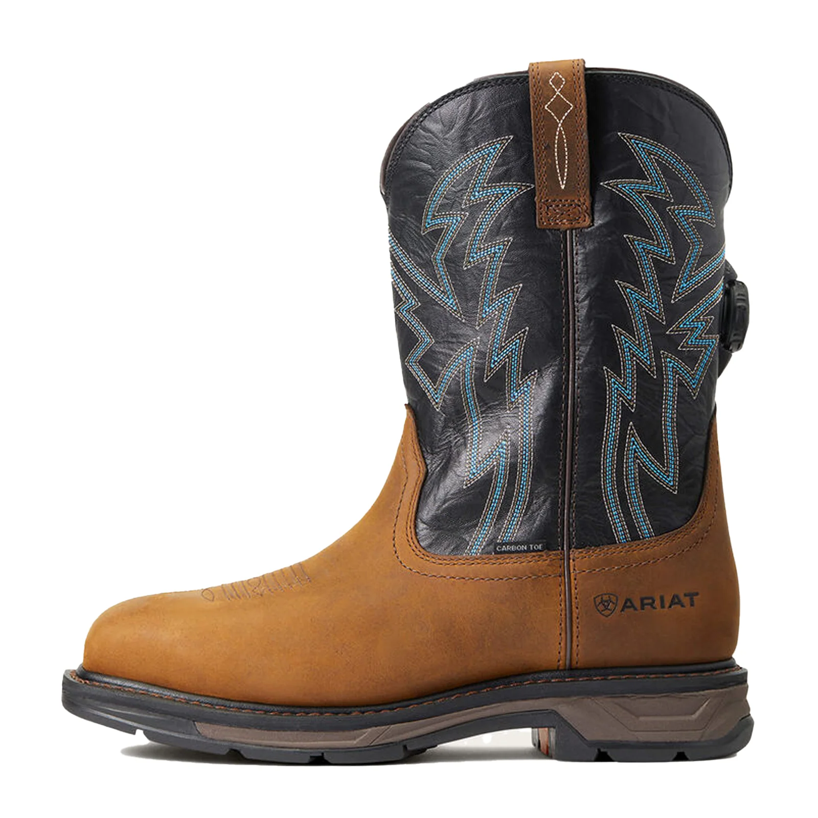 Ariat Workhog XT BOA Carbon Toe Western Work Boot (Men) - Dark Earth/Black - Image 2