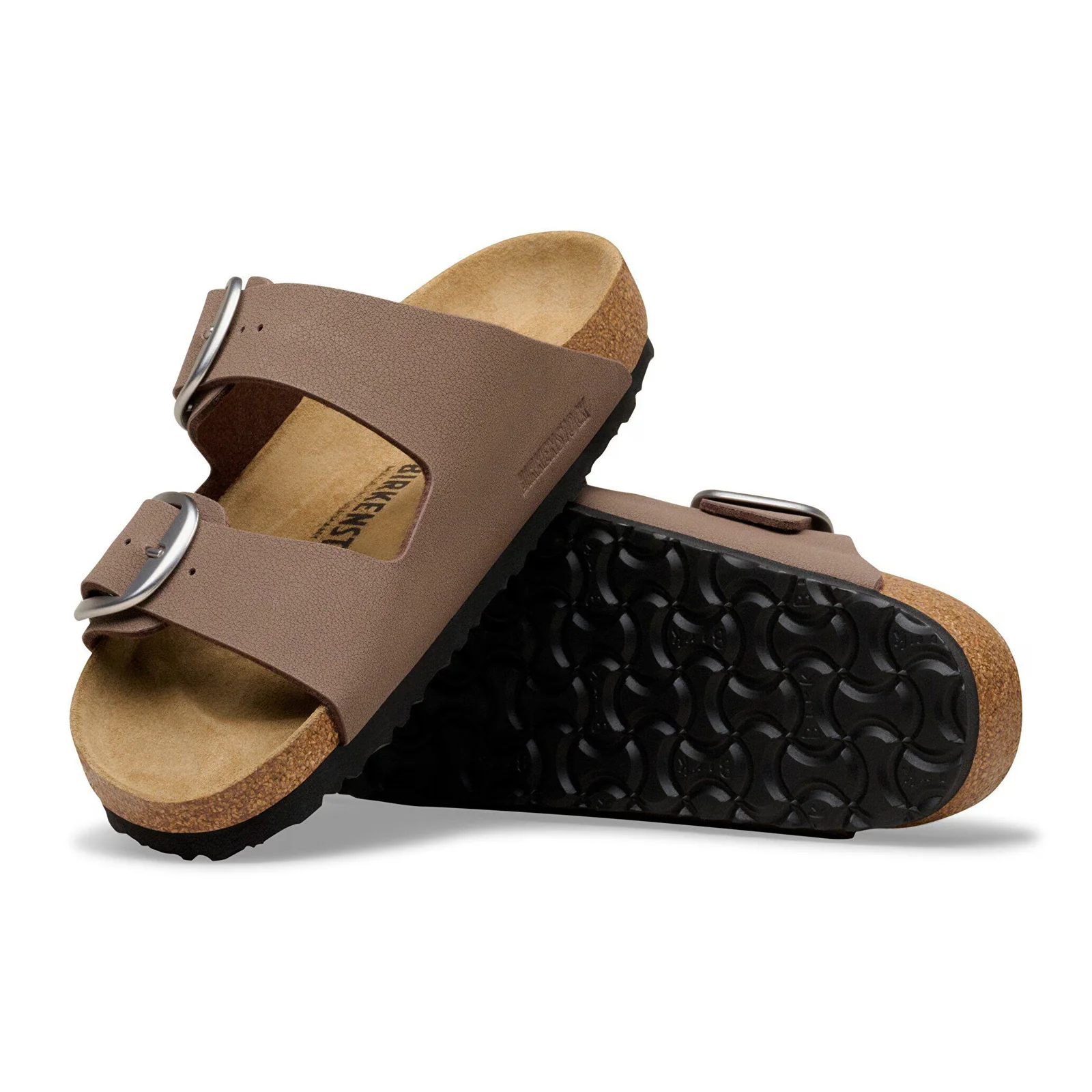 Birkenstock Arizona Big Buckle Slide Sandal (Women) - Mocha Birkibuc - Image 3