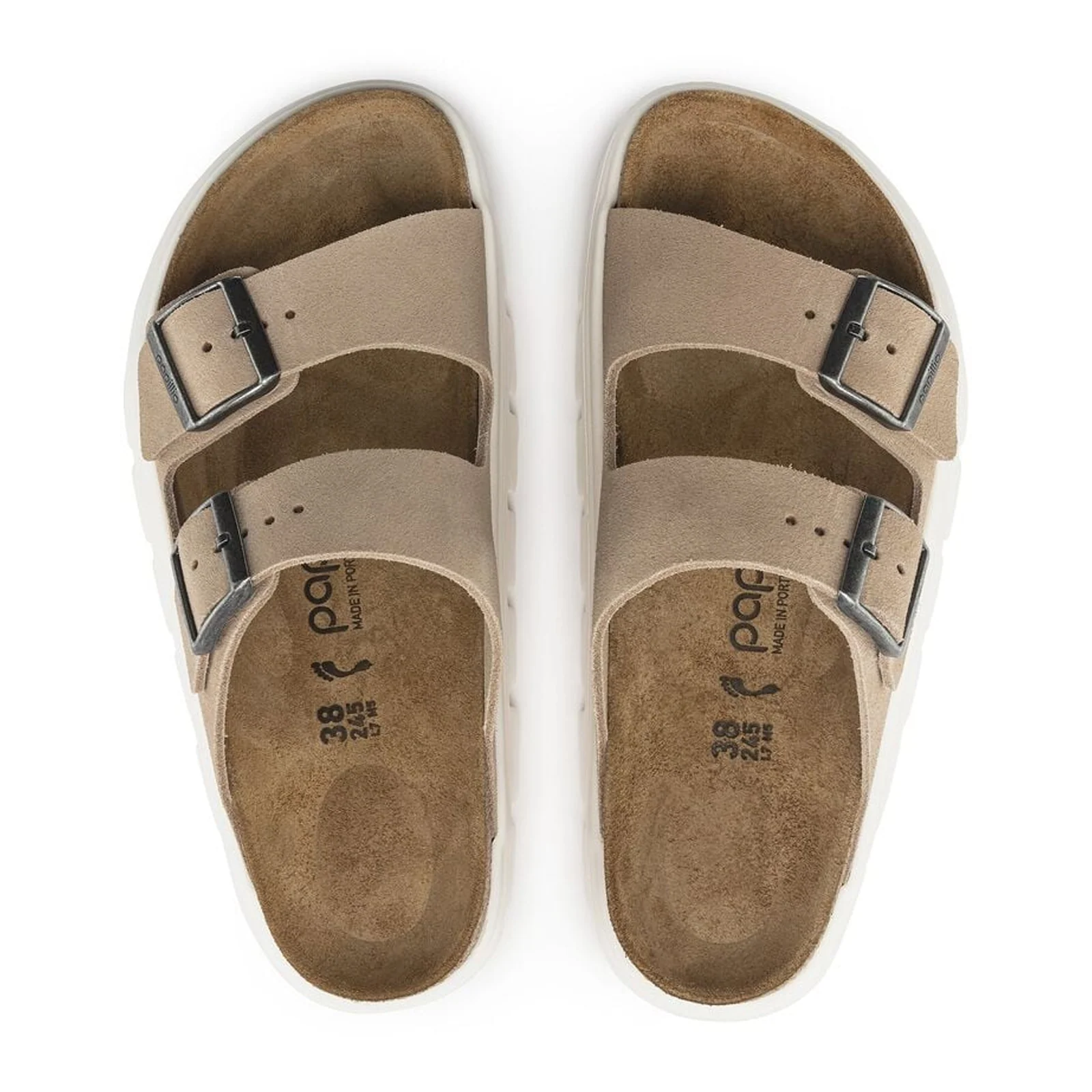 Birkenstock Arizona Chunky Slide Sandal (Women) - Warm Sand Suede - Image 2