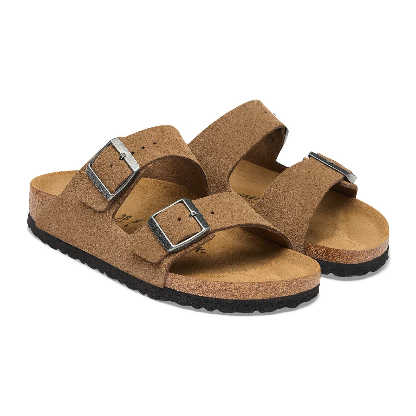 Birkenstock Arizona Slide Sandal (Men) - Dark Tea Suede - Image 4