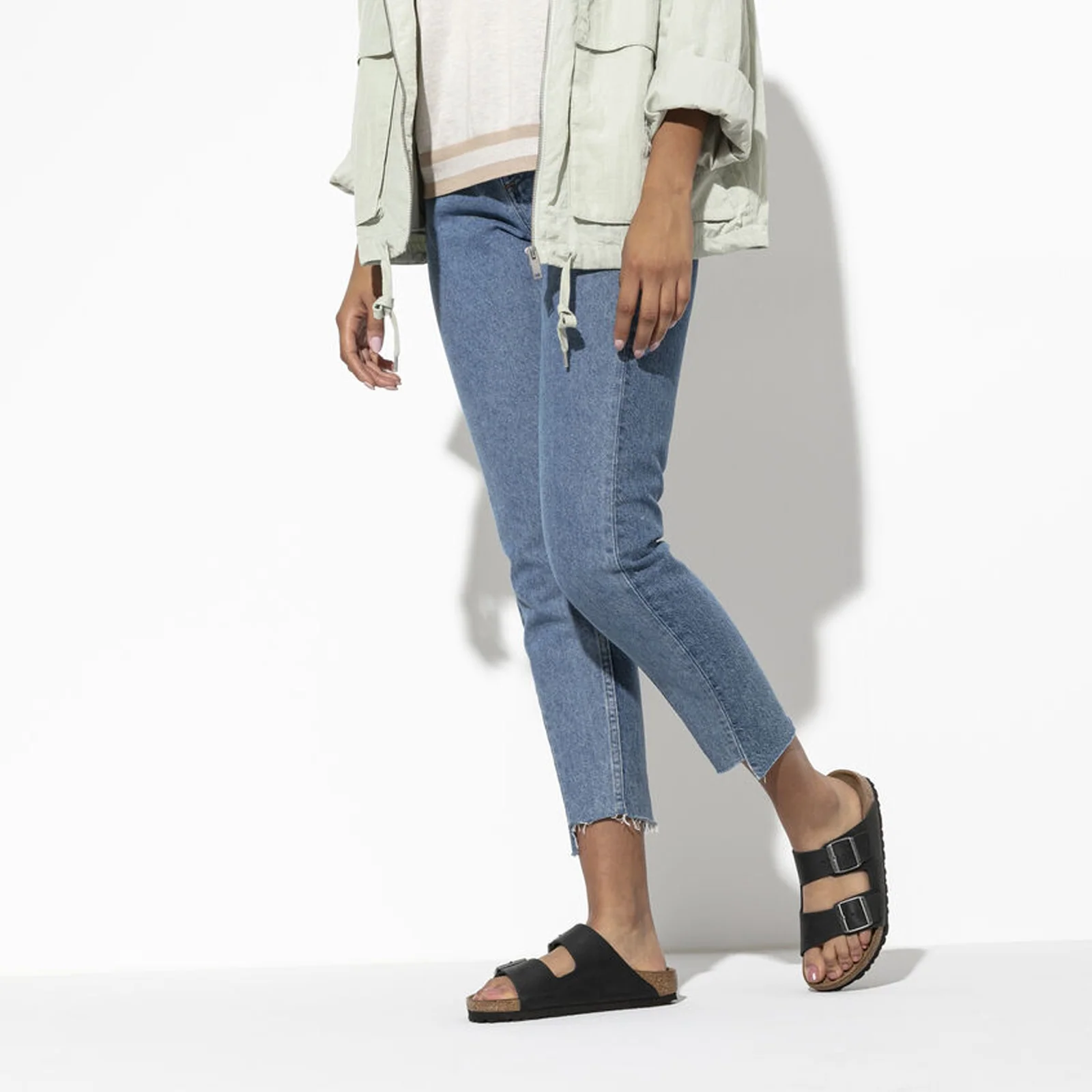 Birkenstock Arizona Slide Sandal (Unisex) - Black Oiled Leather - Image 7
