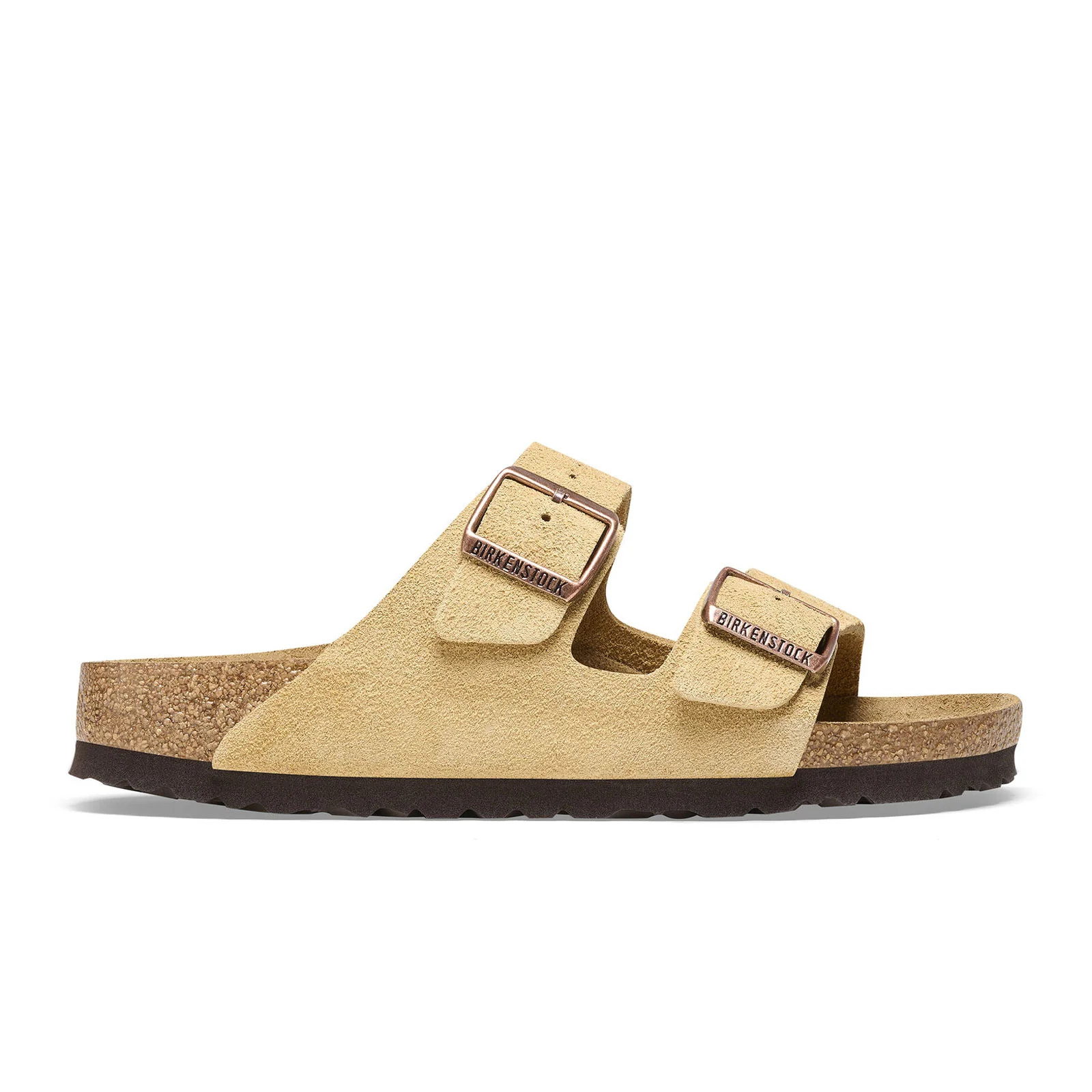 Birkenstock Arizona Slide Sandal (Unisex) - Latte Cream Suede - Image 4