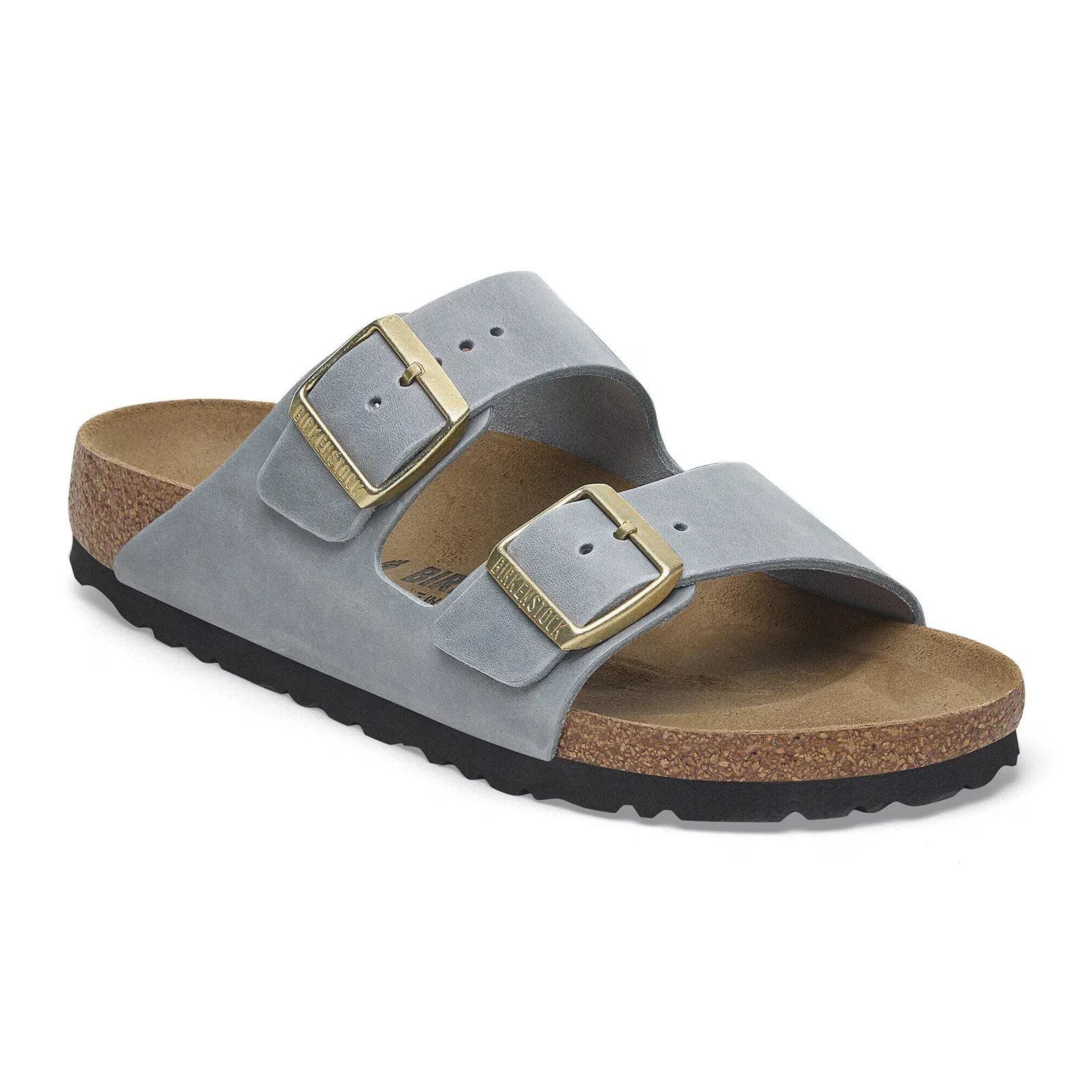 Birkenstock Arizona Slide Sandal (Women) - Basalt Gray Oiled Leather