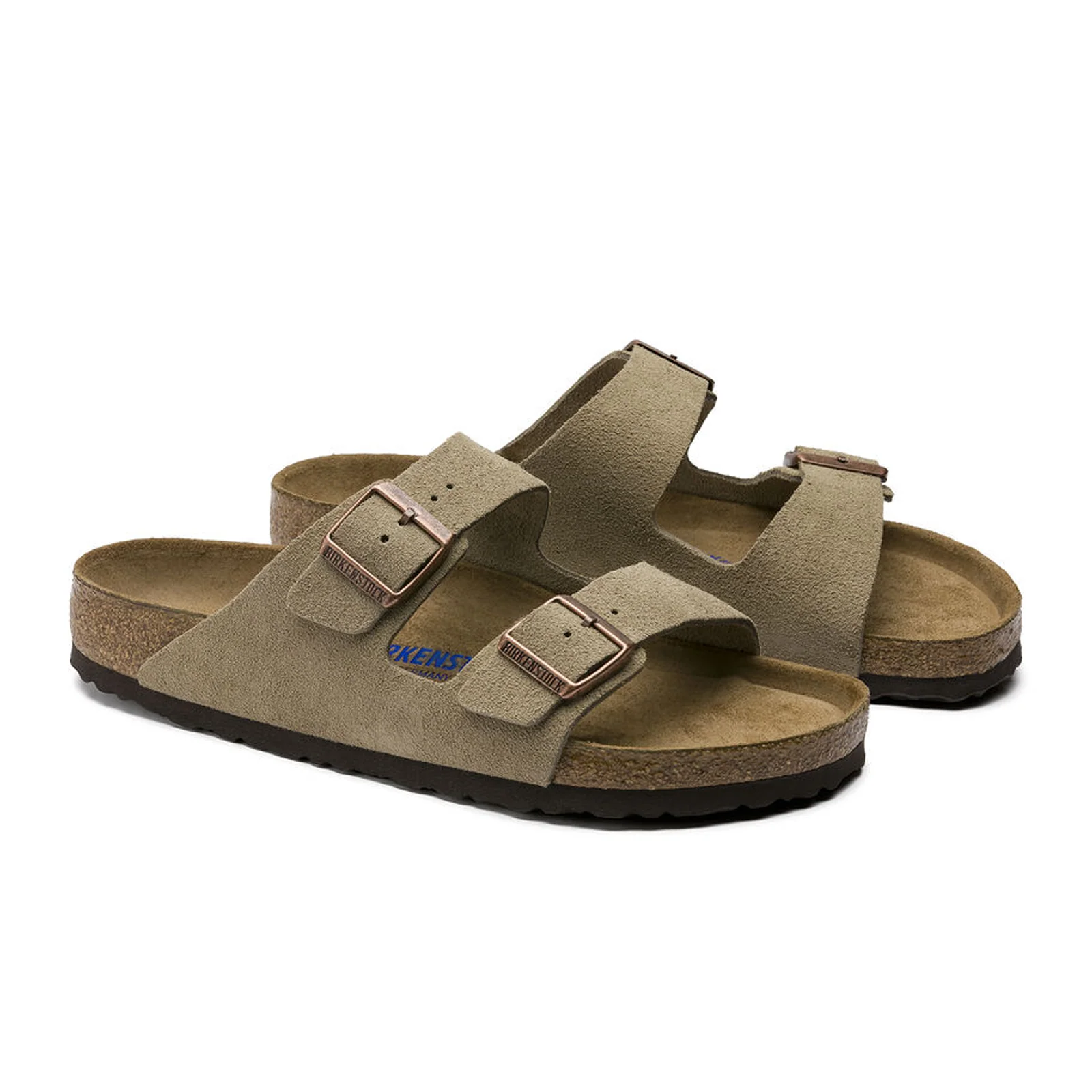 Birkenstock Arizona Soft Footbed Slide Sandal (Unisex) - Taupe Suede - Image 4