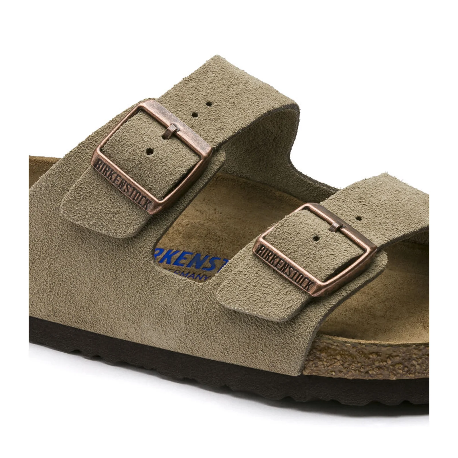 Birkenstock Arizona Soft Footbed Slide Sandal (Unisex) - Taupe Suede - Image 5