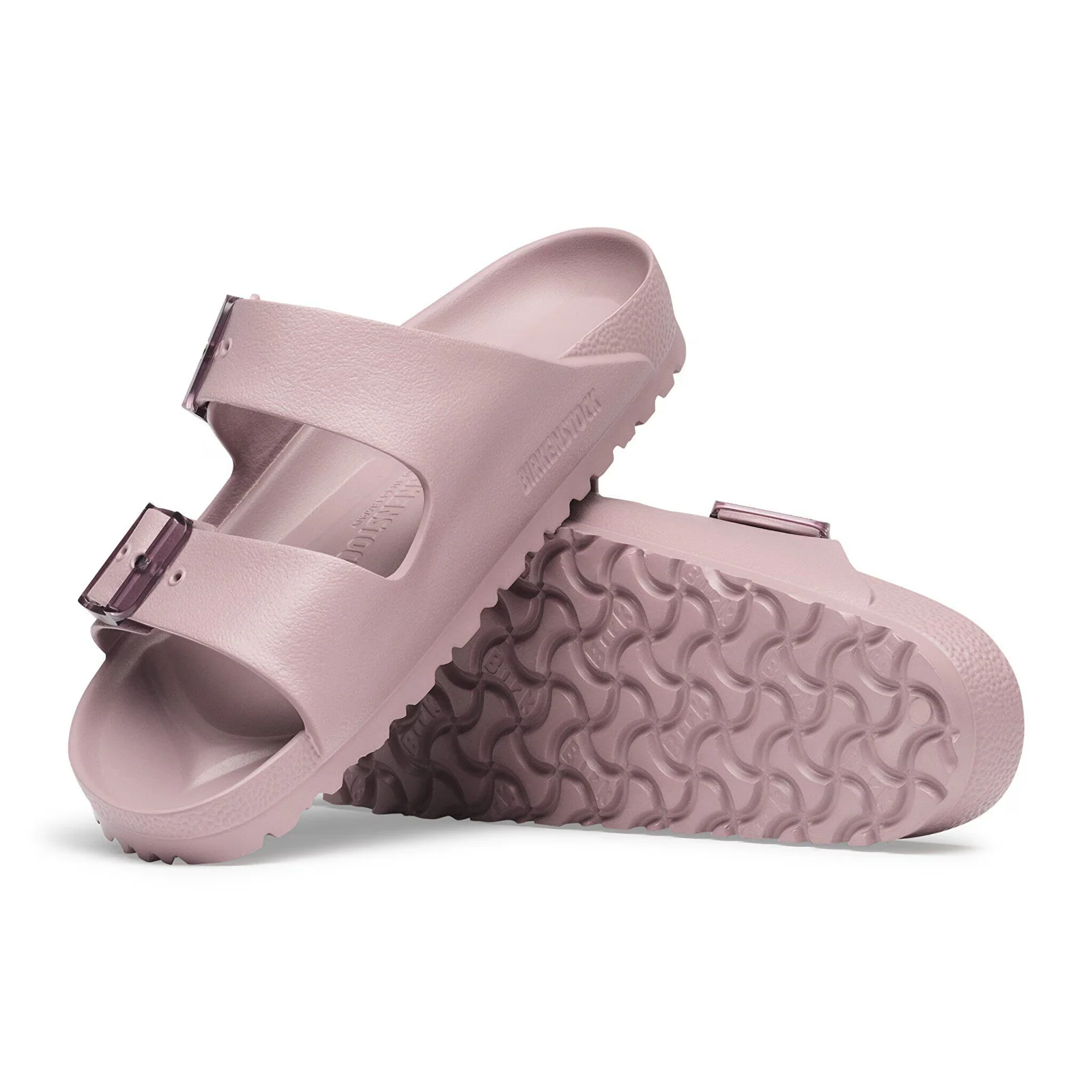 Birkenstock Arizona Stealth Buckle Slide Sandal (Women) - Faded Purple EVA - Image 3