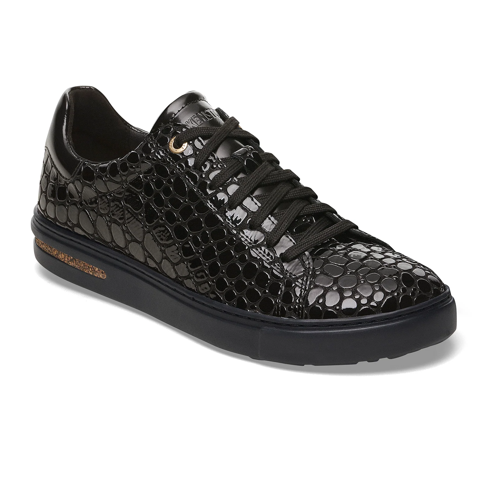 Birkenstock Bend Narrow Sneaker (Women) - Embossed Croc Black Leather