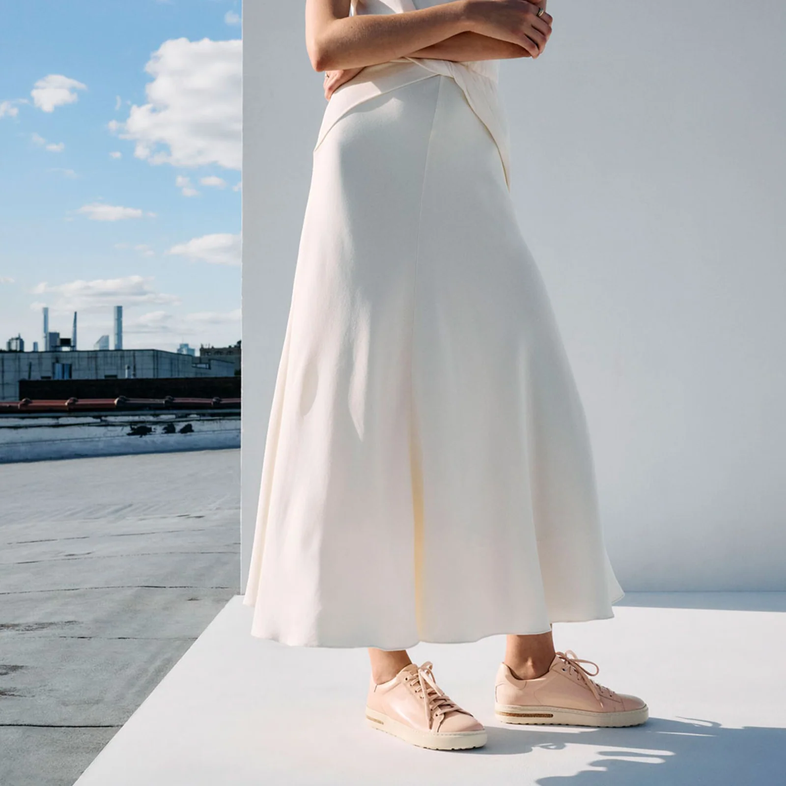 Birkenstock Bend Narrow Sneaker (Women) - Glossy New Beige Leather - Image 9