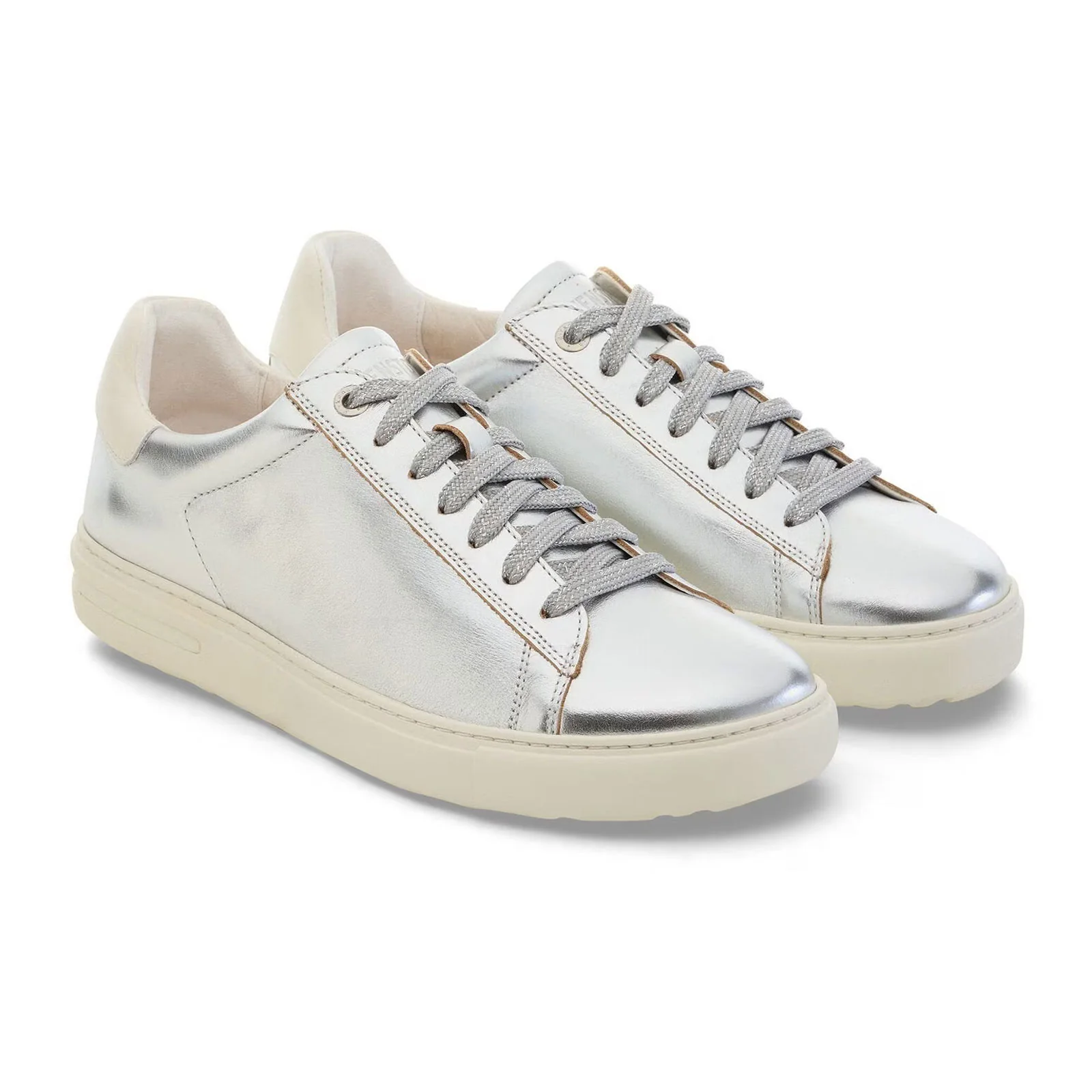 Birkenstock Bend Sneaker (Women) - Metallic Silver/White Leather - Image 4