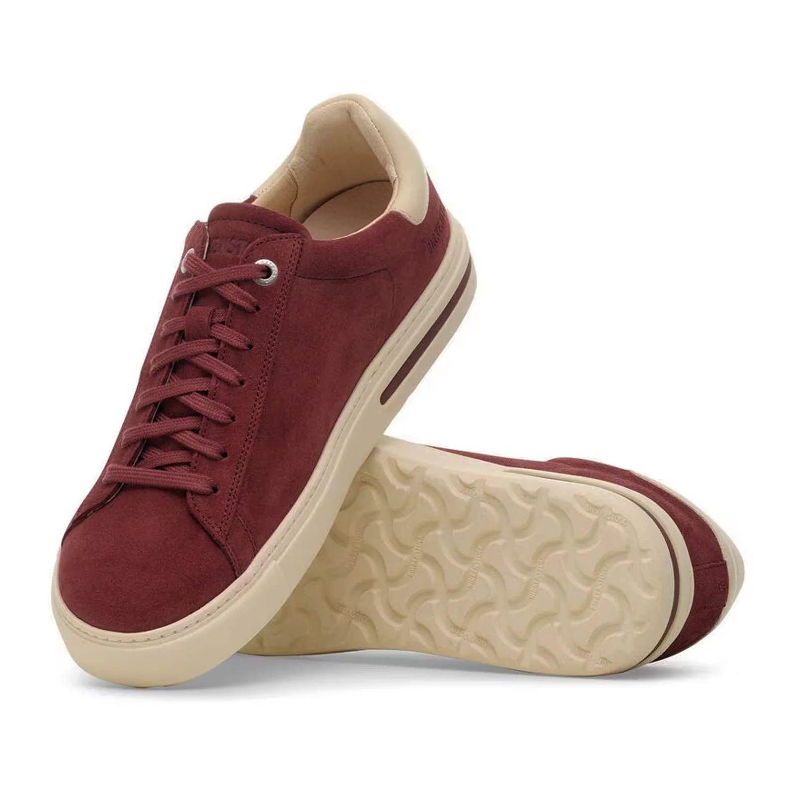 Birkenstock Bend Varsity Sneaker (Women) - Zinfandel Suede/Eggshell Leather - Image 3