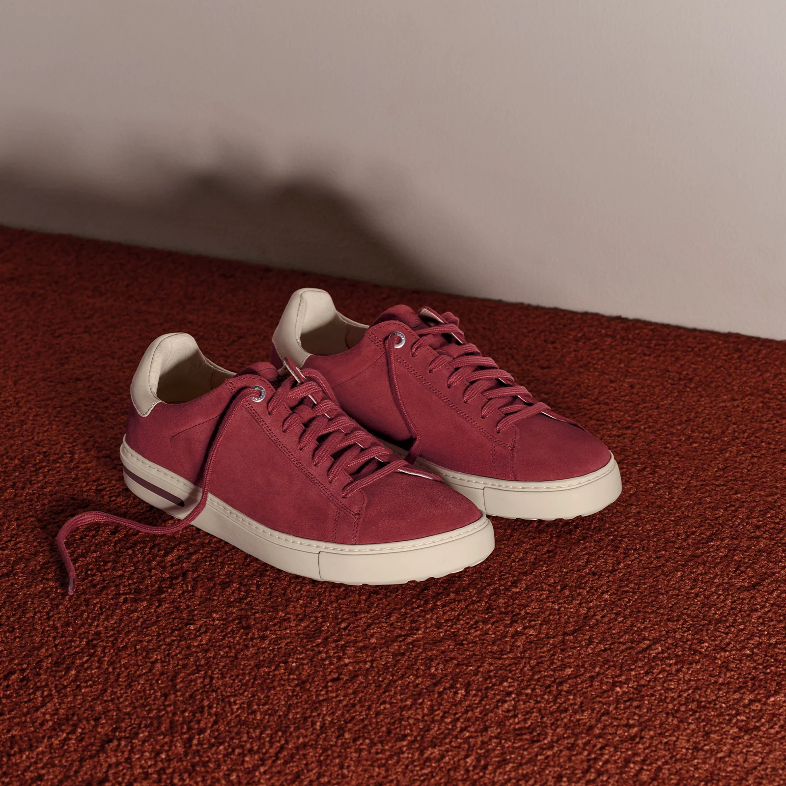 Birkenstock Bend Varsity Sneaker (Women) - Zinfandel Suede/Eggshell Leather - Image 9