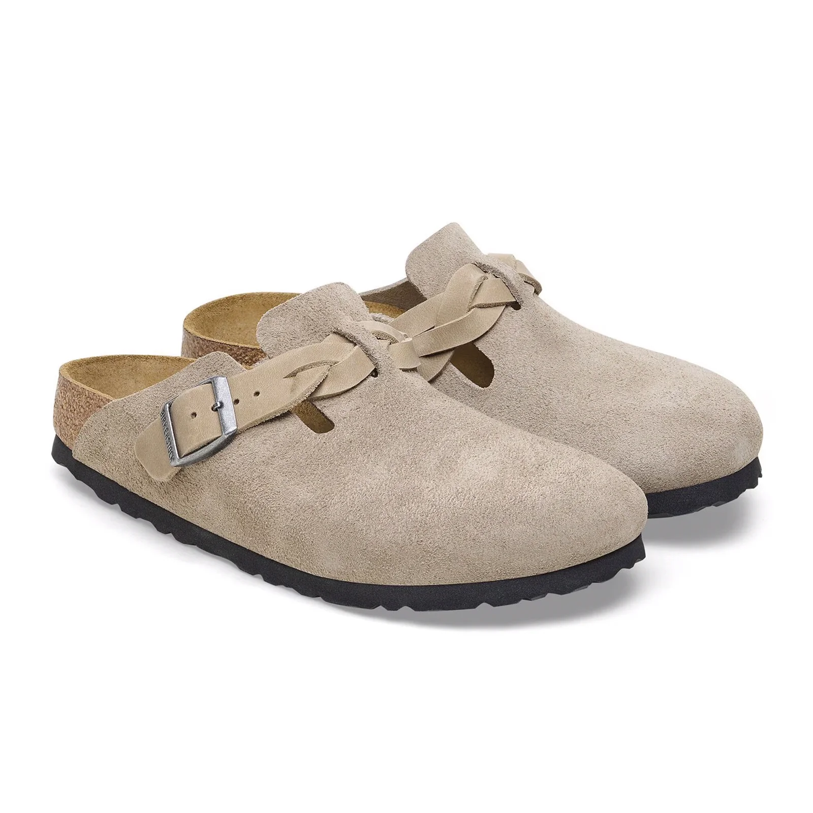 Birkenstock Boston Braid Narrow Clog (Women) - Taupe Suede - Image 4