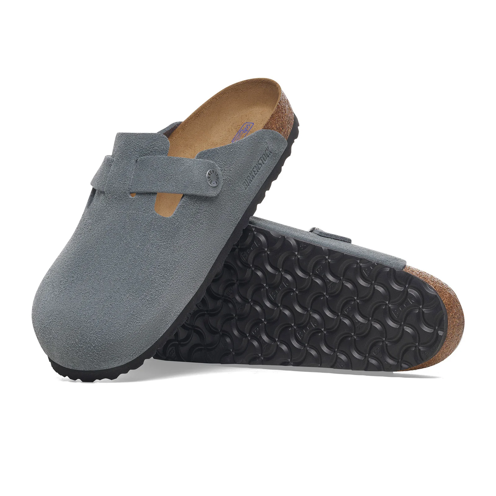 Birkenstock Boston Soft Footbed Clog (Men) - Basalt Gray Suede - Image 3