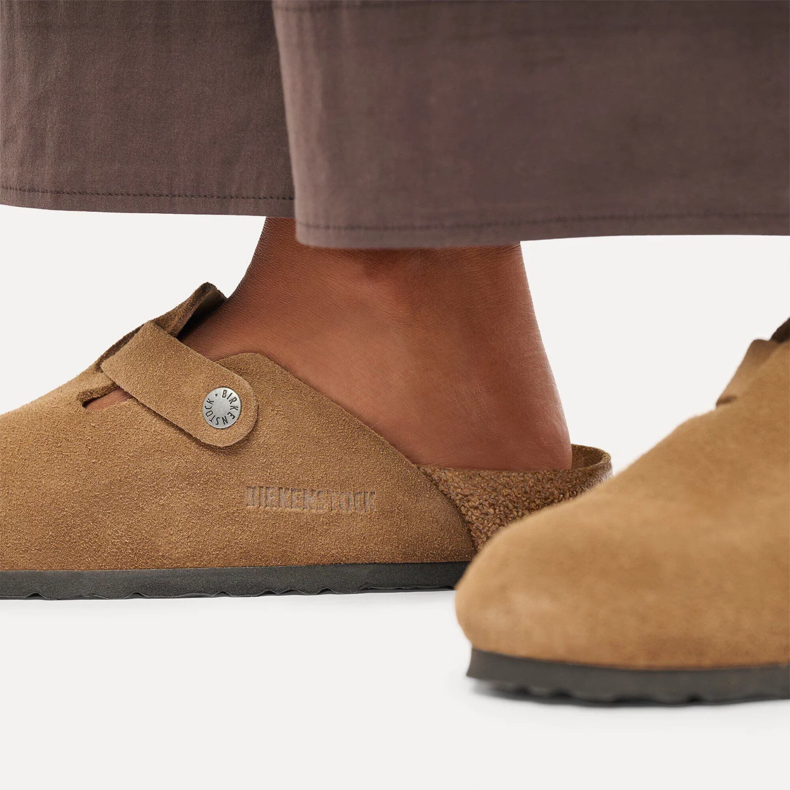 Birkenstock Boston Clog (Men) - Dark Tea Suede - Image 7