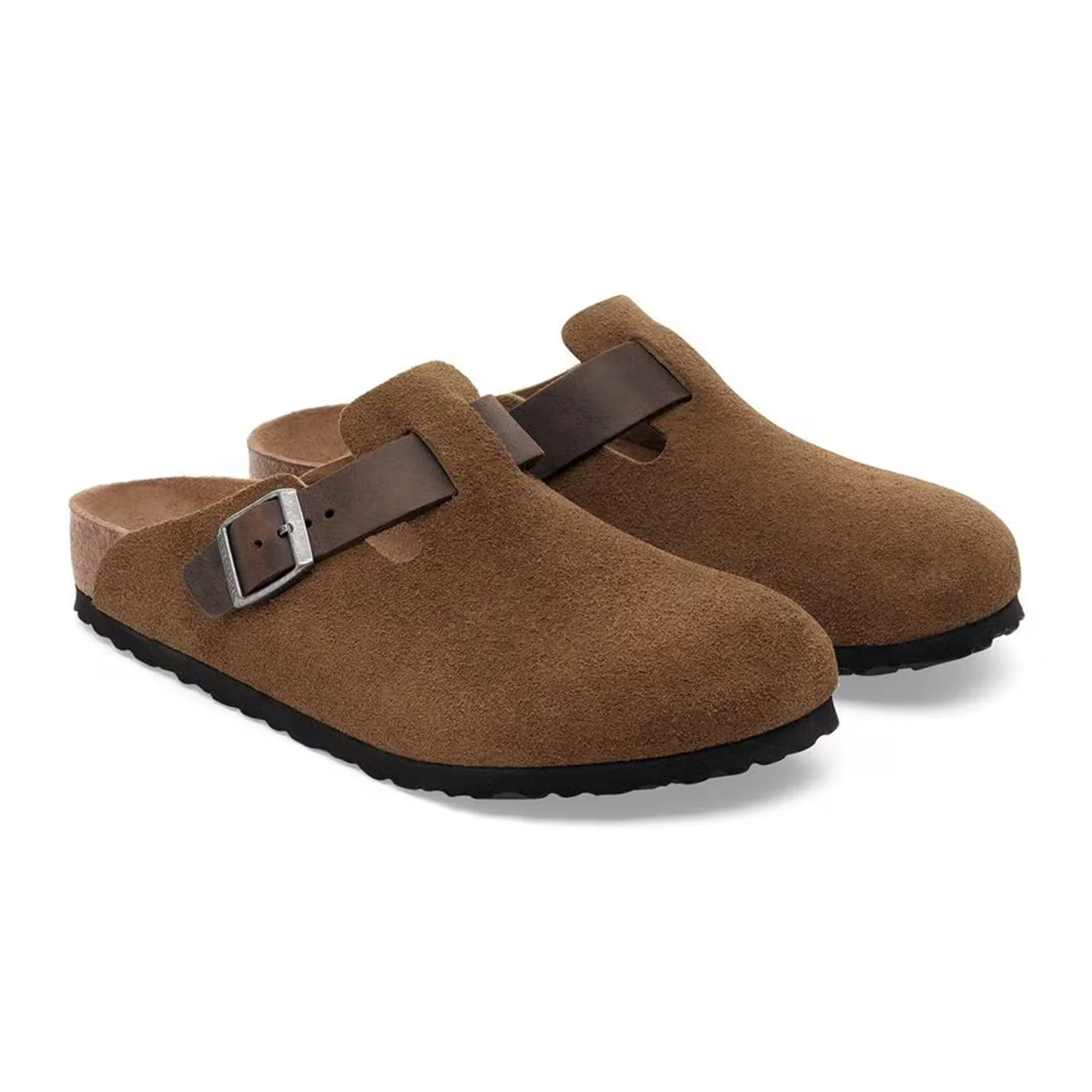 Birkenstock Boston Clog (Men) - Dark Tea Suede/Dark Tea Oiled Leather - Image 4