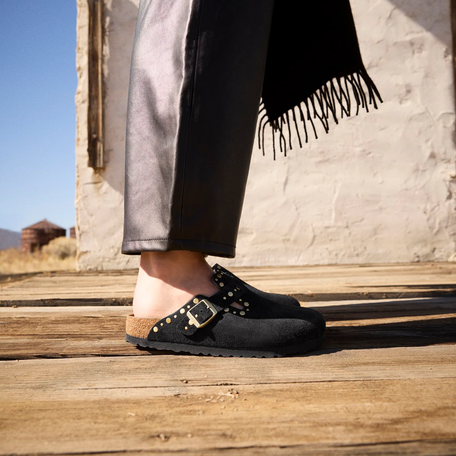 Birkenstock Boston Rivet Clog (Women) - Black Suede - Image 10