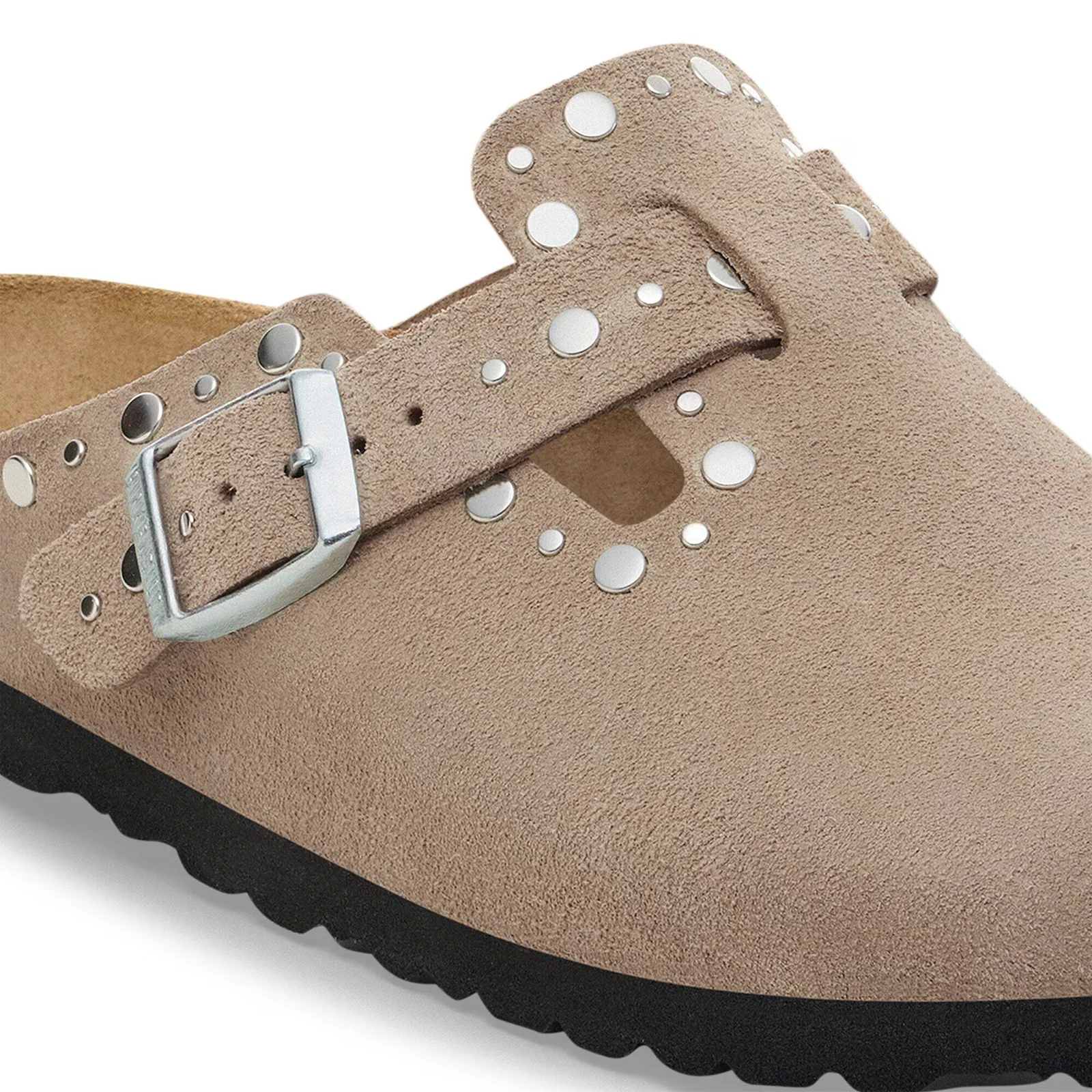Birkenstock Boston Rivet Clog (Women) - Taupe Suede - Image 5