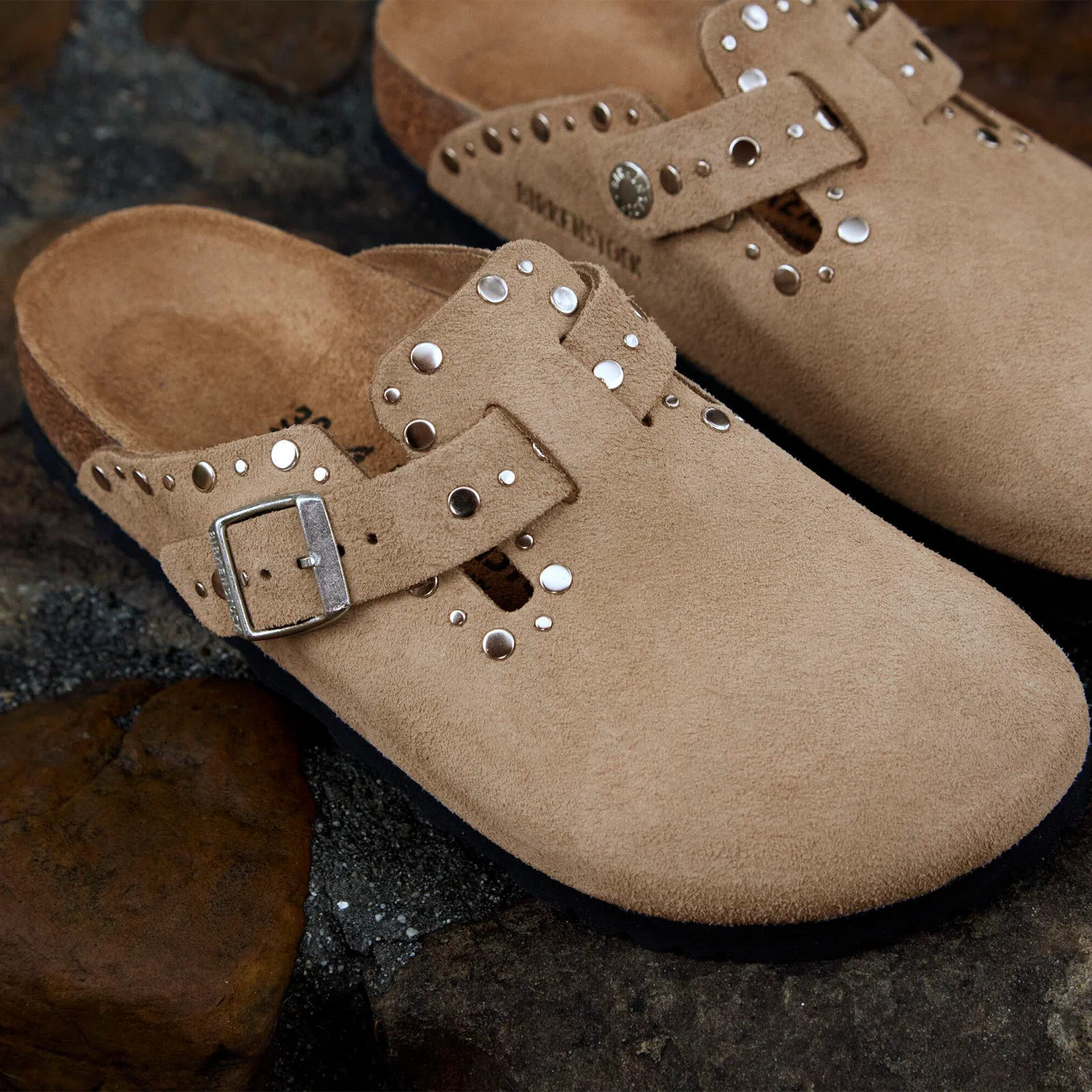 Birkenstock Boston Rivet Clog (Women) - Taupe Suede - Image 9
