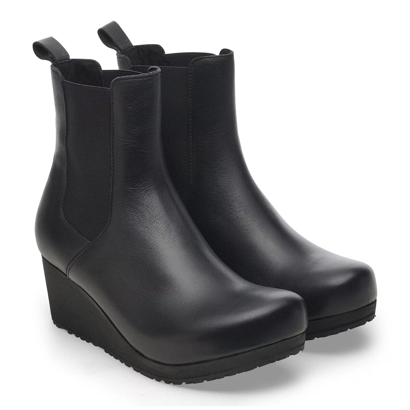 Birkenstock Ebba Narrow Chelsea Wedge Boot (Women) - Black Leather - Image 5