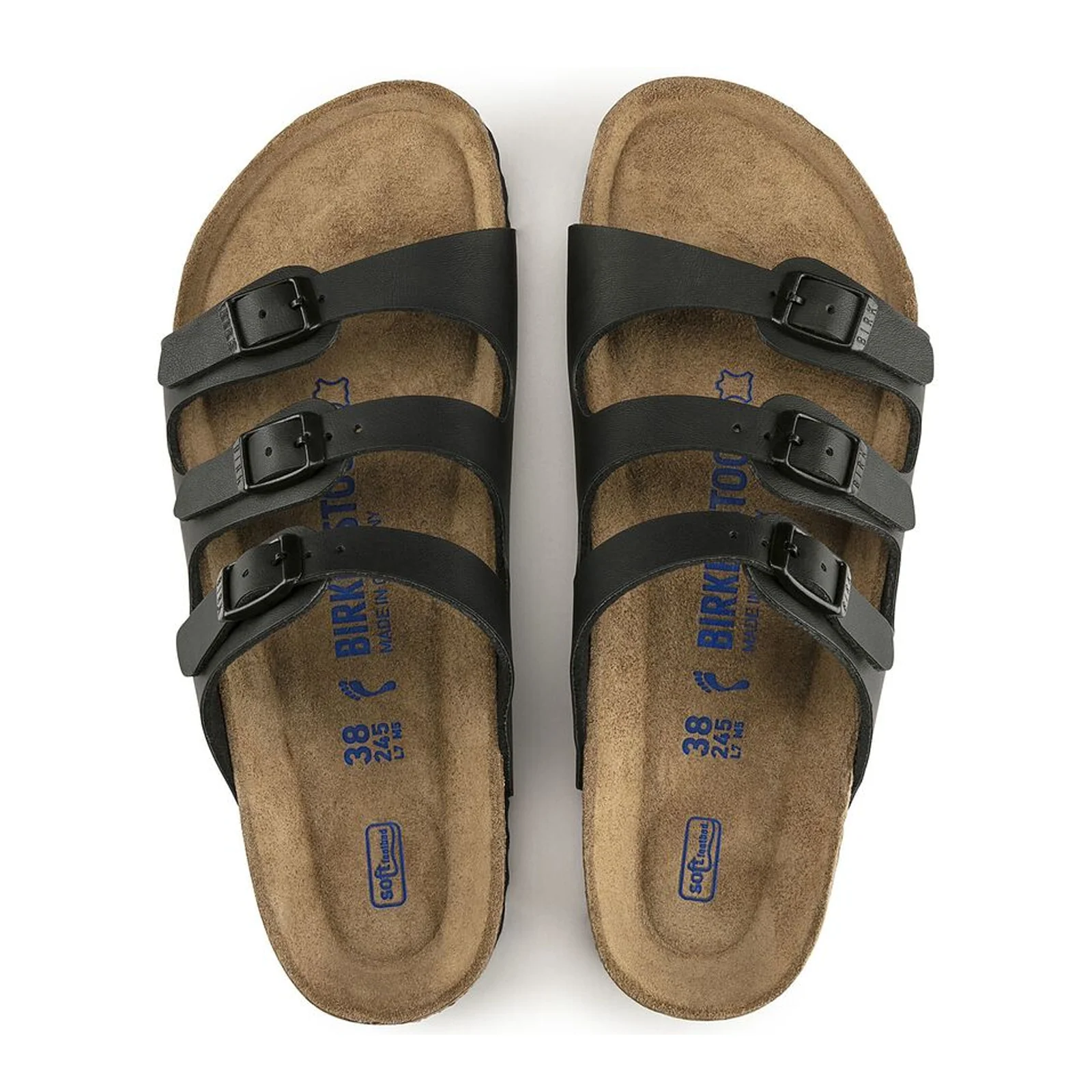 Birkenstock Florida Soft Footbed Slide Sandal (Women) - Black Birko-Flor - Image 2