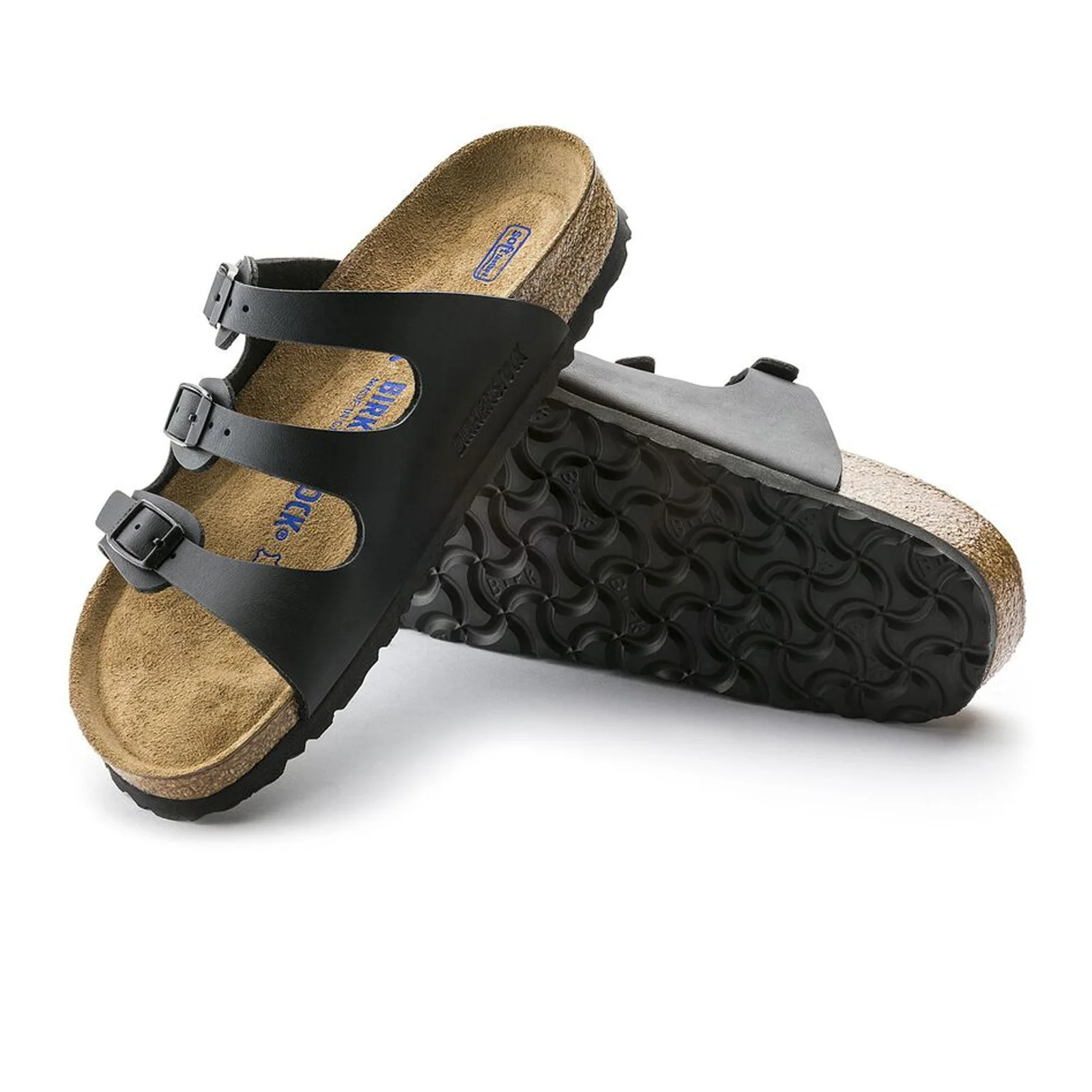 Birkenstock Florida Soft Footbed Slide Sandal (Women) - Black Birko-Flor - Image 3