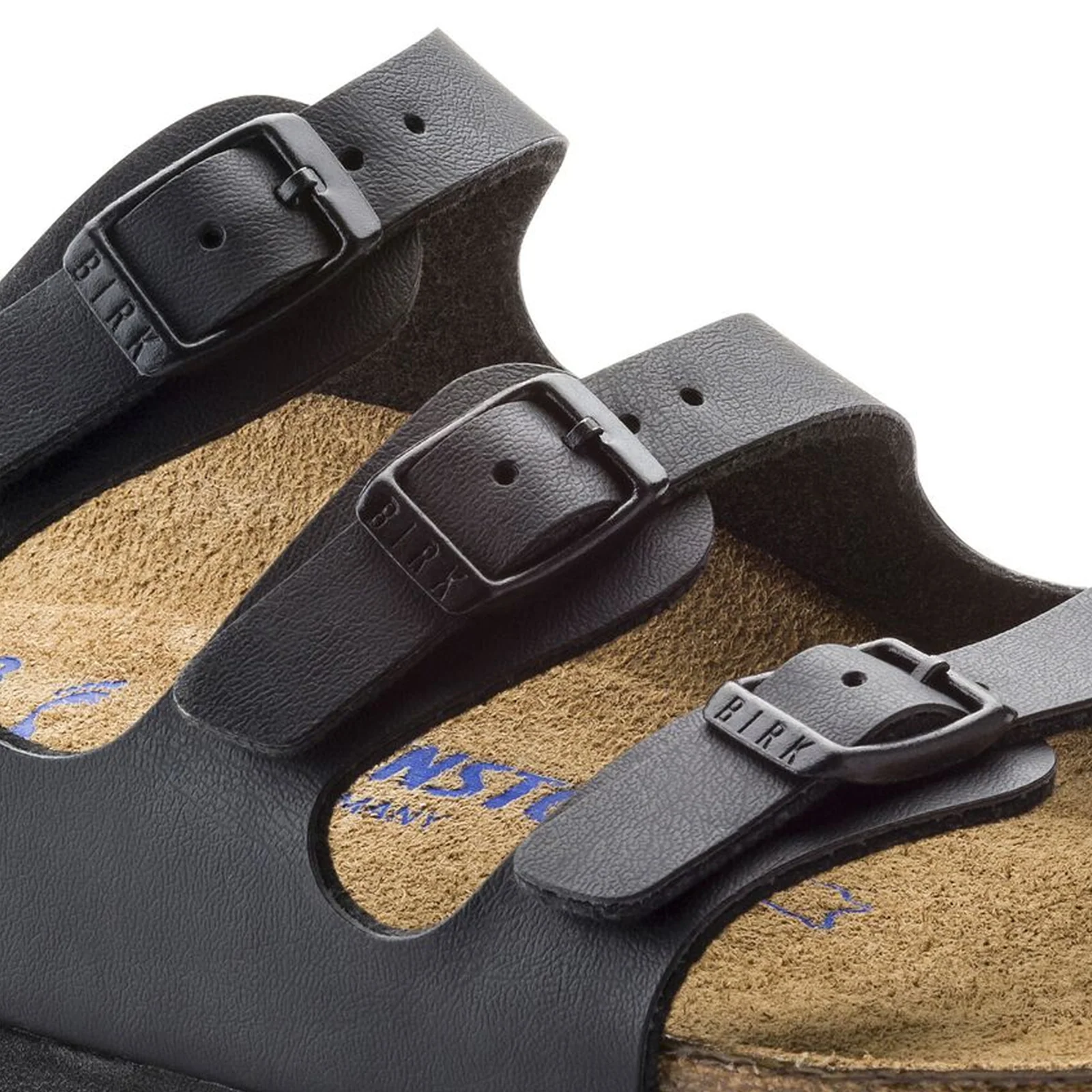 Birkenstock Florida Soft Footbed Slide Sandal (Women) - Black Birko-Flor - Image 5
