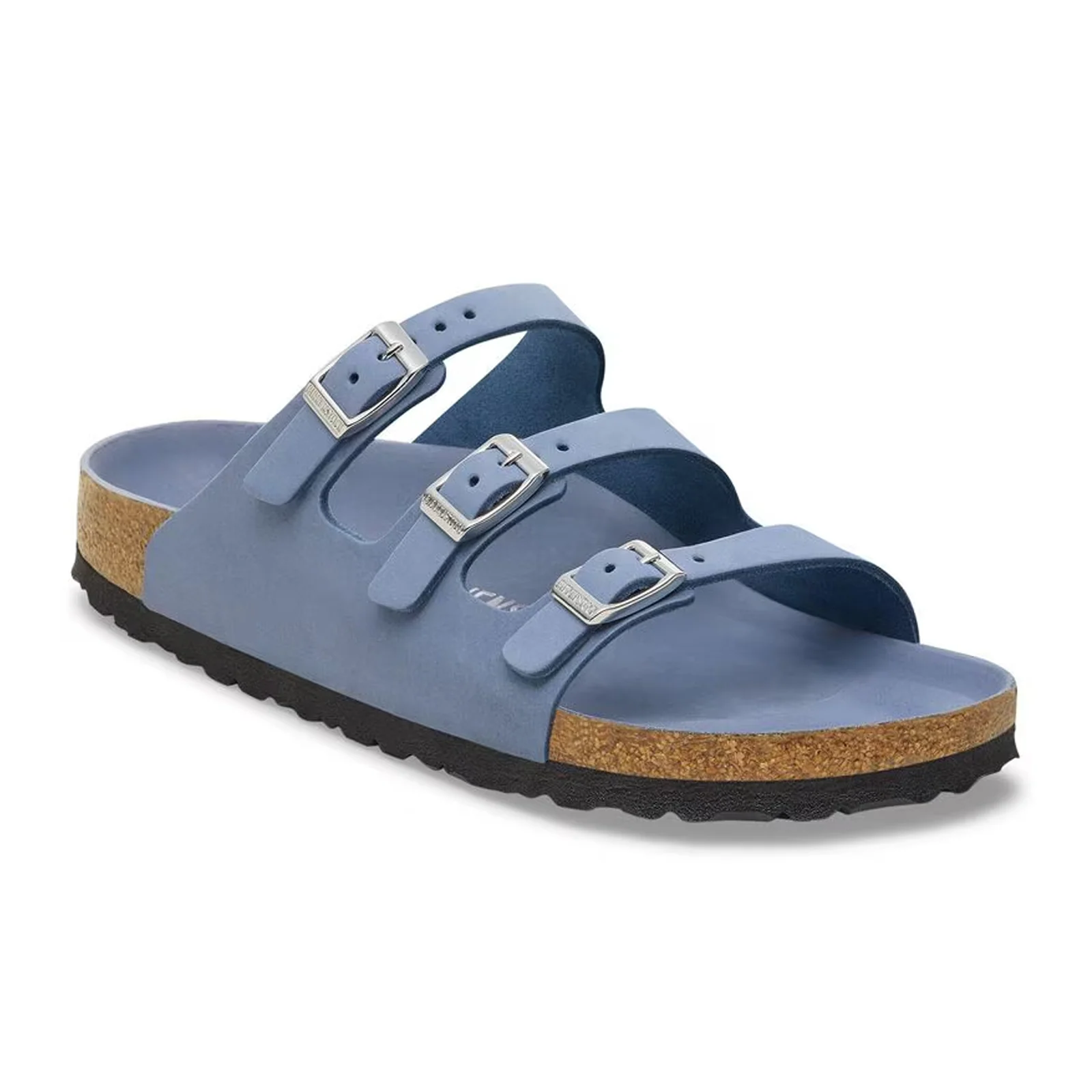 Birkenstock Florida Hex Slide Sandal (Women) - Stone Blue Nubuck