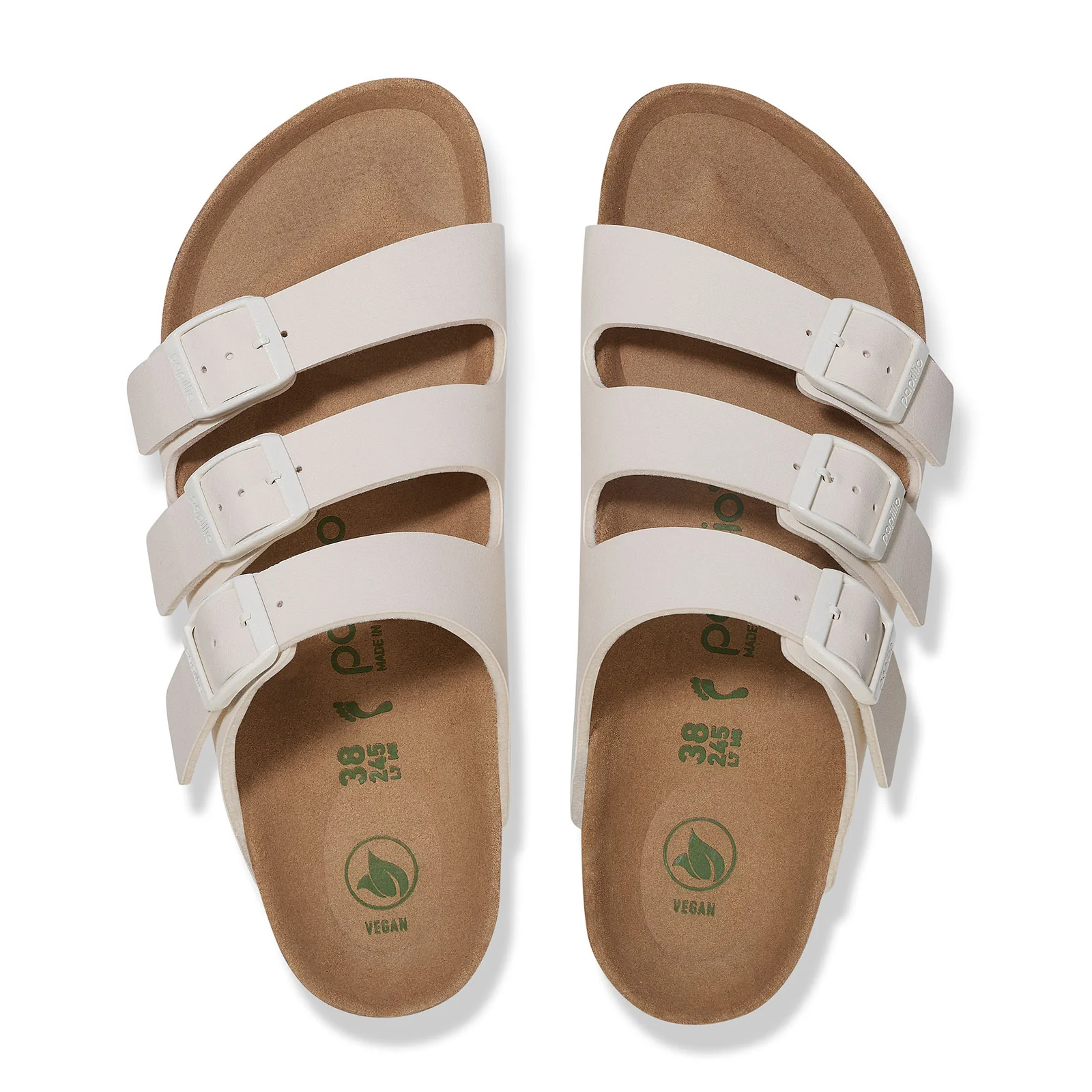 Birkenstock Florida III Vegan Platform Slide Sandal (Women) - Eggshell Birko-Flor - Image 2