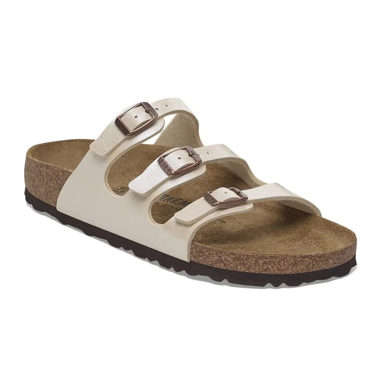 Birkenstock Florida Slide Sandal (Women) - Graceful Pearl White Birko-Flor