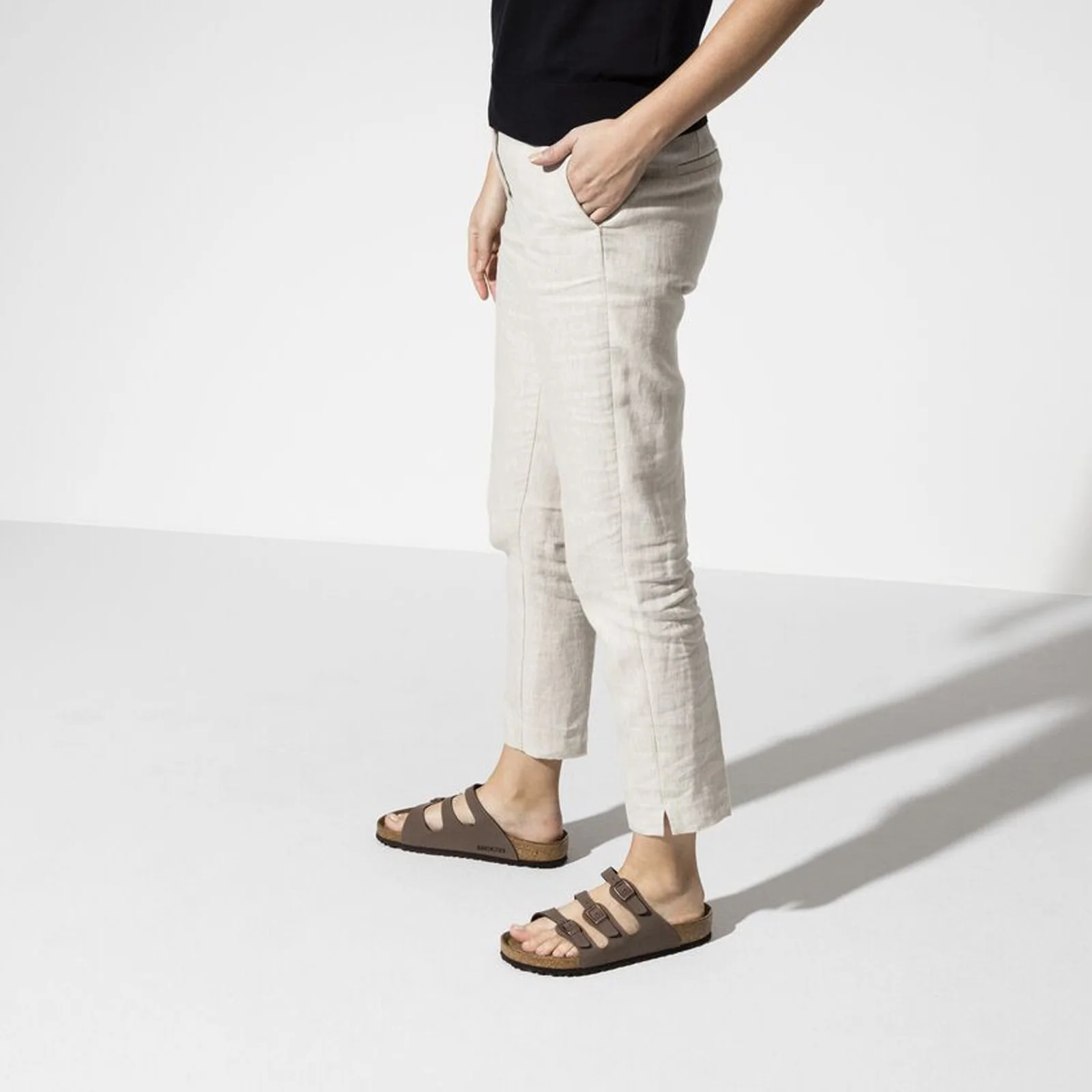 Birkenstock Florida Soft Footbed Slide Sandal (Women) - Mocha Birkibuc - Image 6