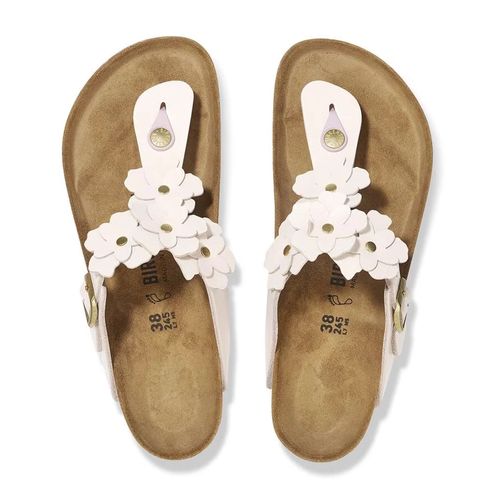 Birkenstock Gizeh Flowers Sandal (Women) - Light Rose Leather - Image 2