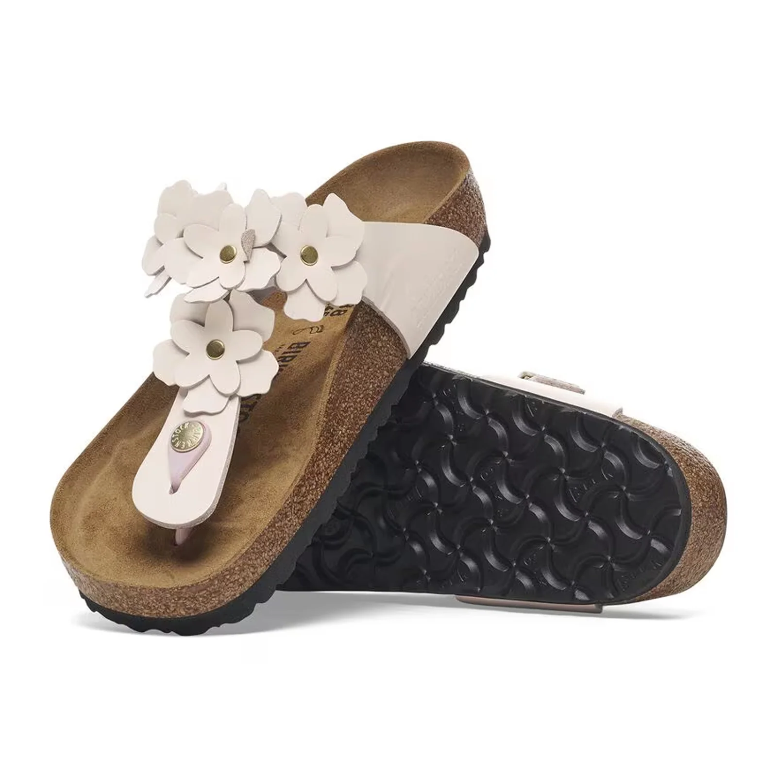 Birkenstock Gizeh Flowers Sandal (Women) - Light Rose Leather - Image 3