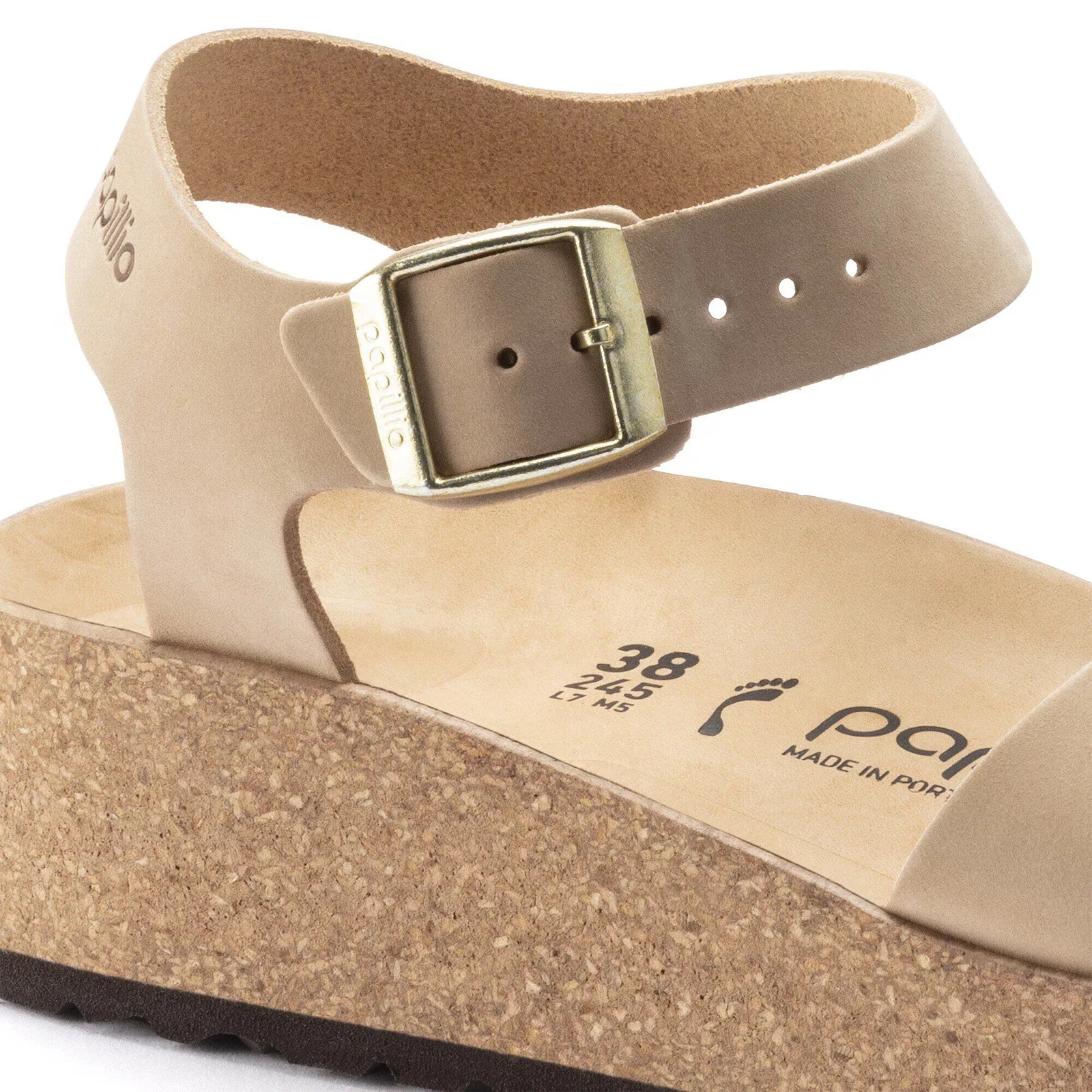 Birkenstock Glenda Narrow Wedge Sandal (Women) - Sandcastle Nubuck Leather - Image 5