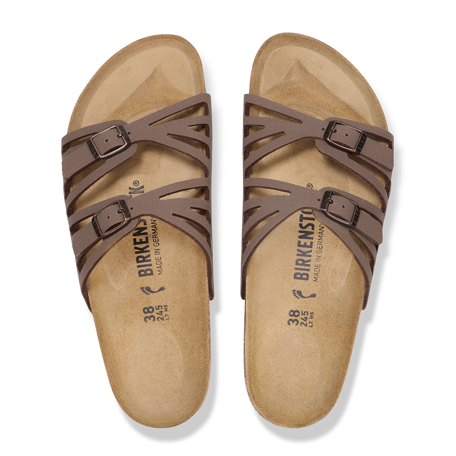 Birkenstock Granada Narrow Slide Sandal (Women) - Mocha Birkibuc - Image 2