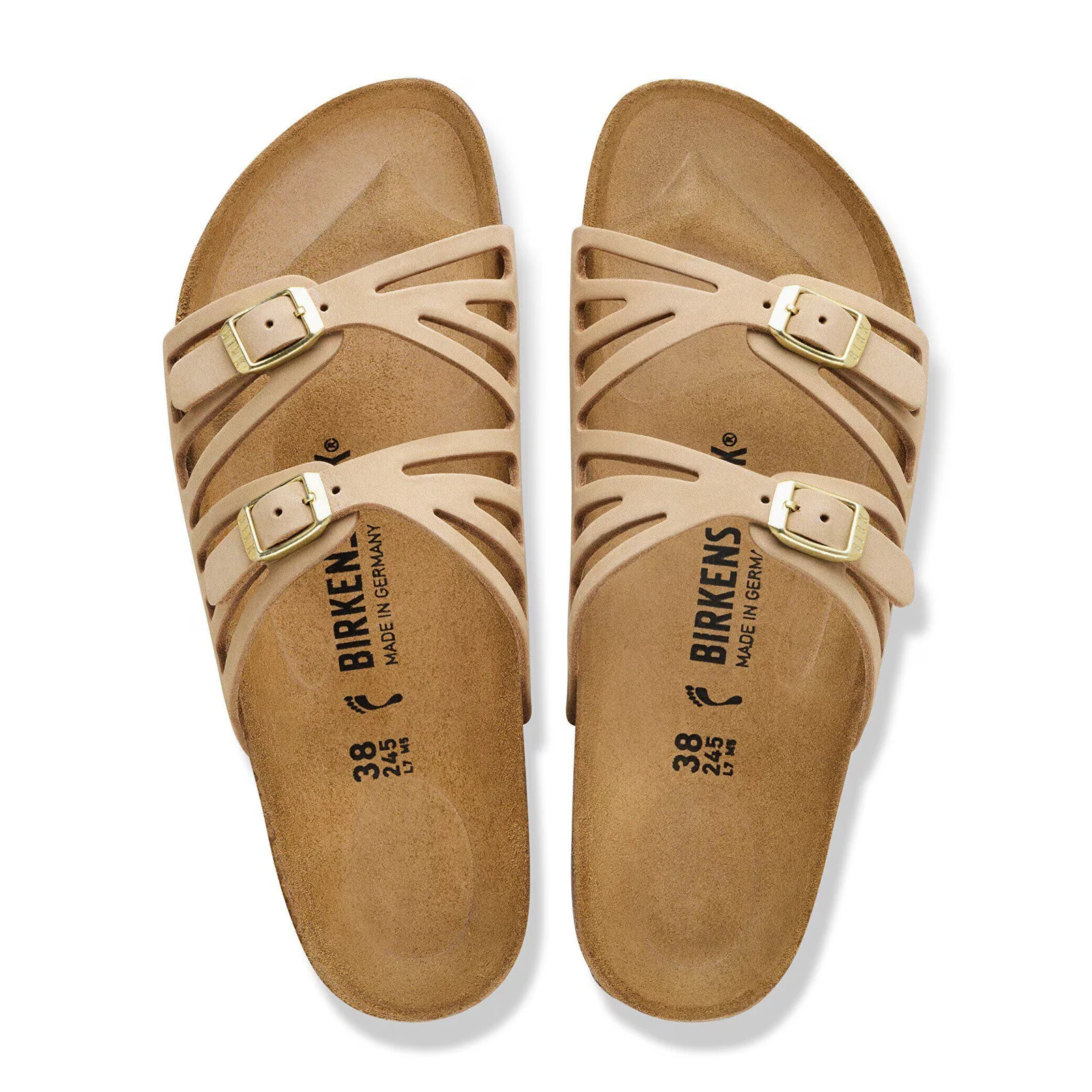 Birkenstock Granada Slide Sandal (Women) - Sandcastle Nubuck - Image 2