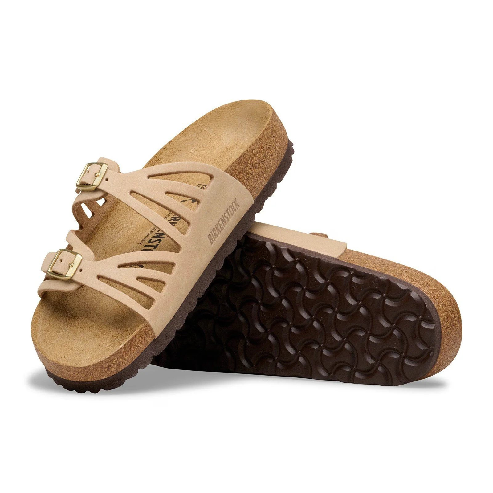 Birkenstock Granada Slide Sandal (Women) - Sandcastle Nubuck - Image 3