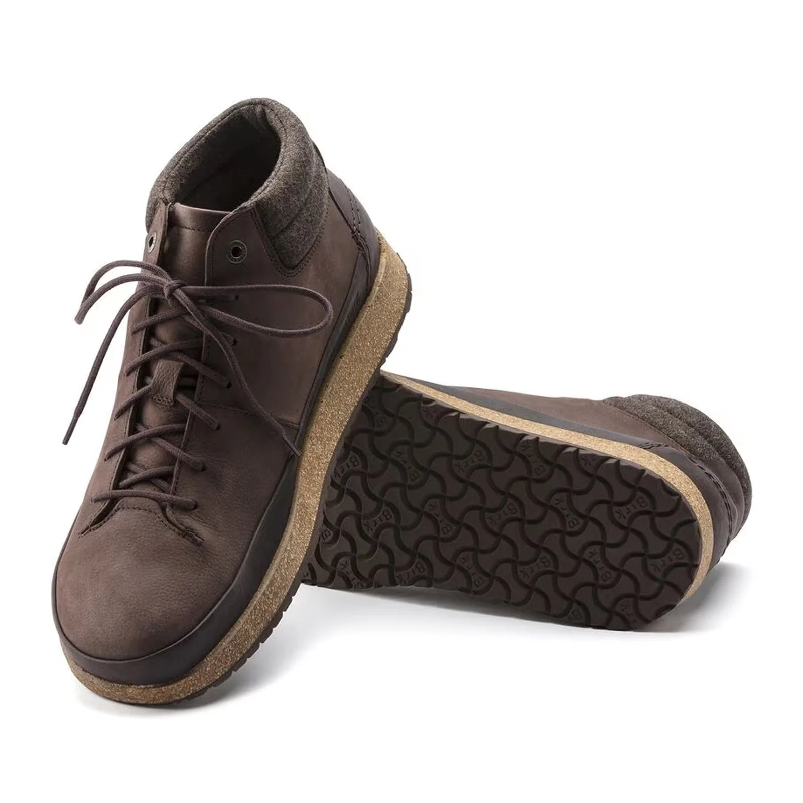 Birkenstock Honnef High Lace Up Ankle Boot (Unisex) - Roast Oiled Leather - Image 3
