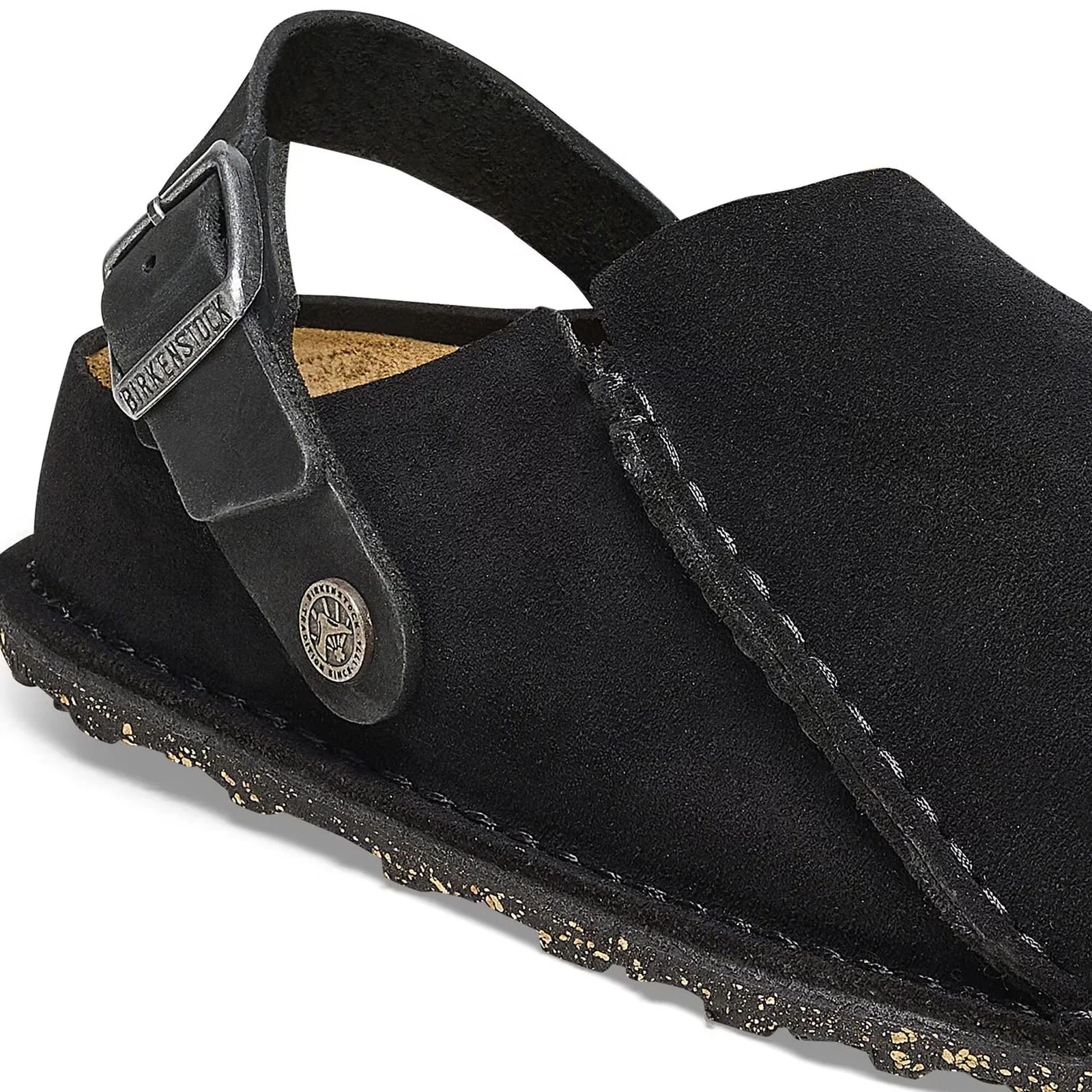 Birkenstock Lutry Narrow Slipper (Women) - Black Suede - Image 6