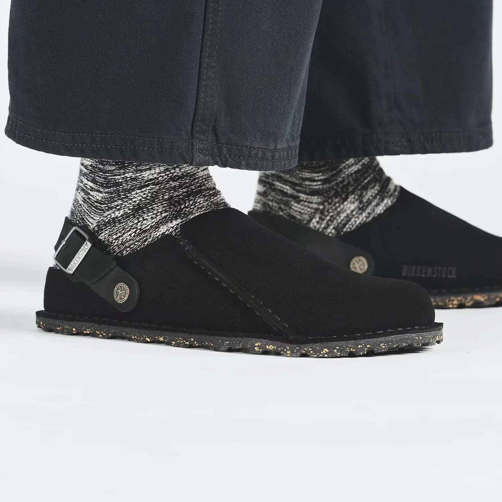 Birkenstock Lutry Narrow Slipper (Women) - Black Suede - Image 7