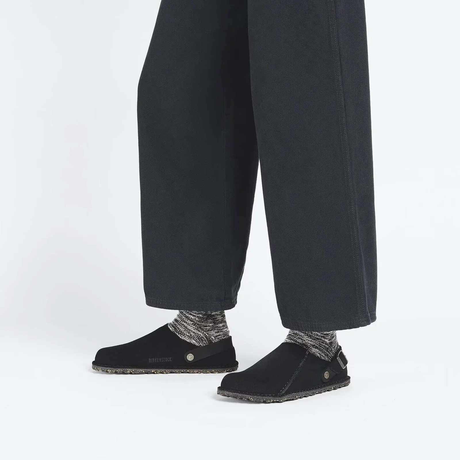 Birkenstock Lutry Narrow Slipper (Women) - Black Suede - Image 8